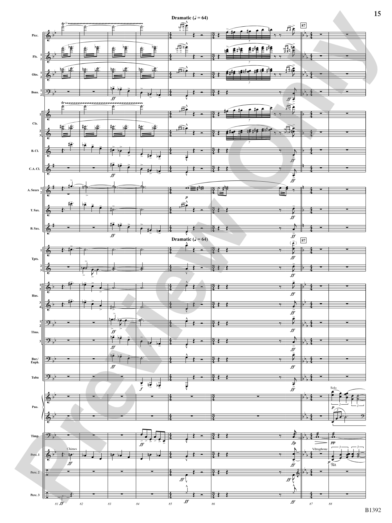 Midnight on Main Street: Score