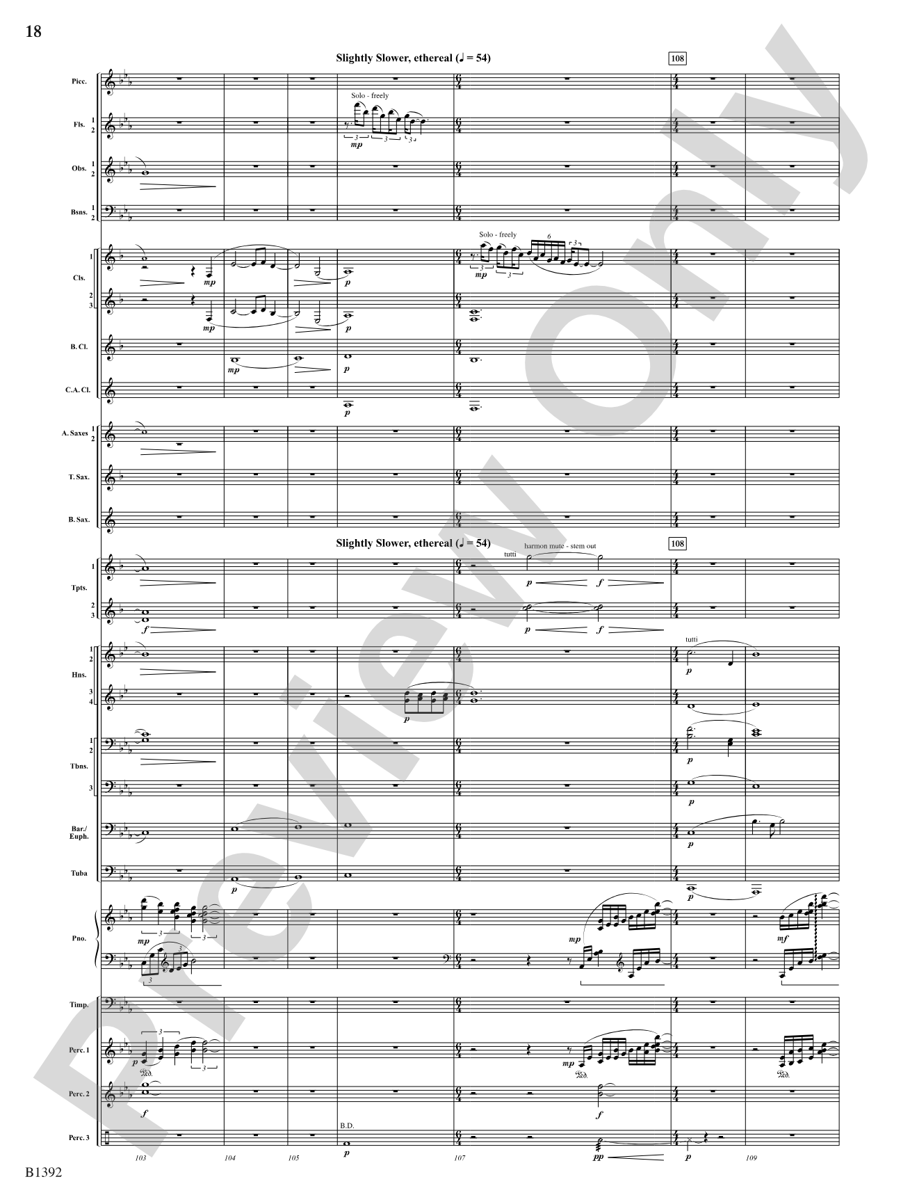 Midnight on Main Street: Score