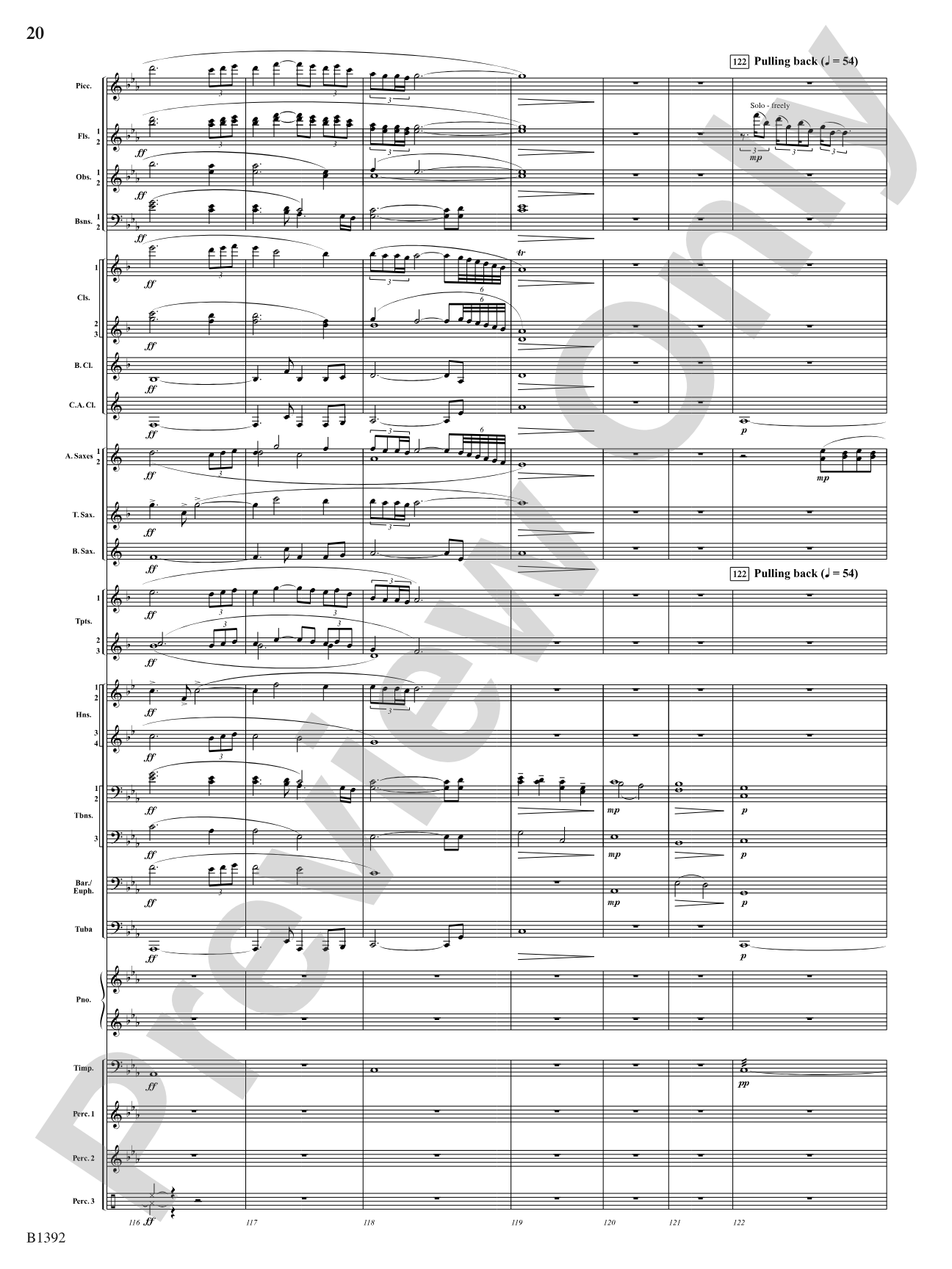 Midnight on Main Street: Score