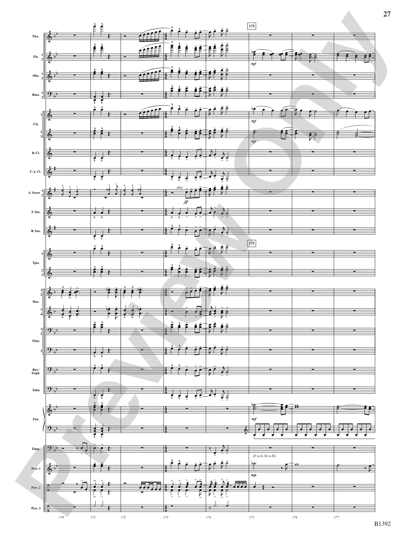 Midnight on Main Street: Score