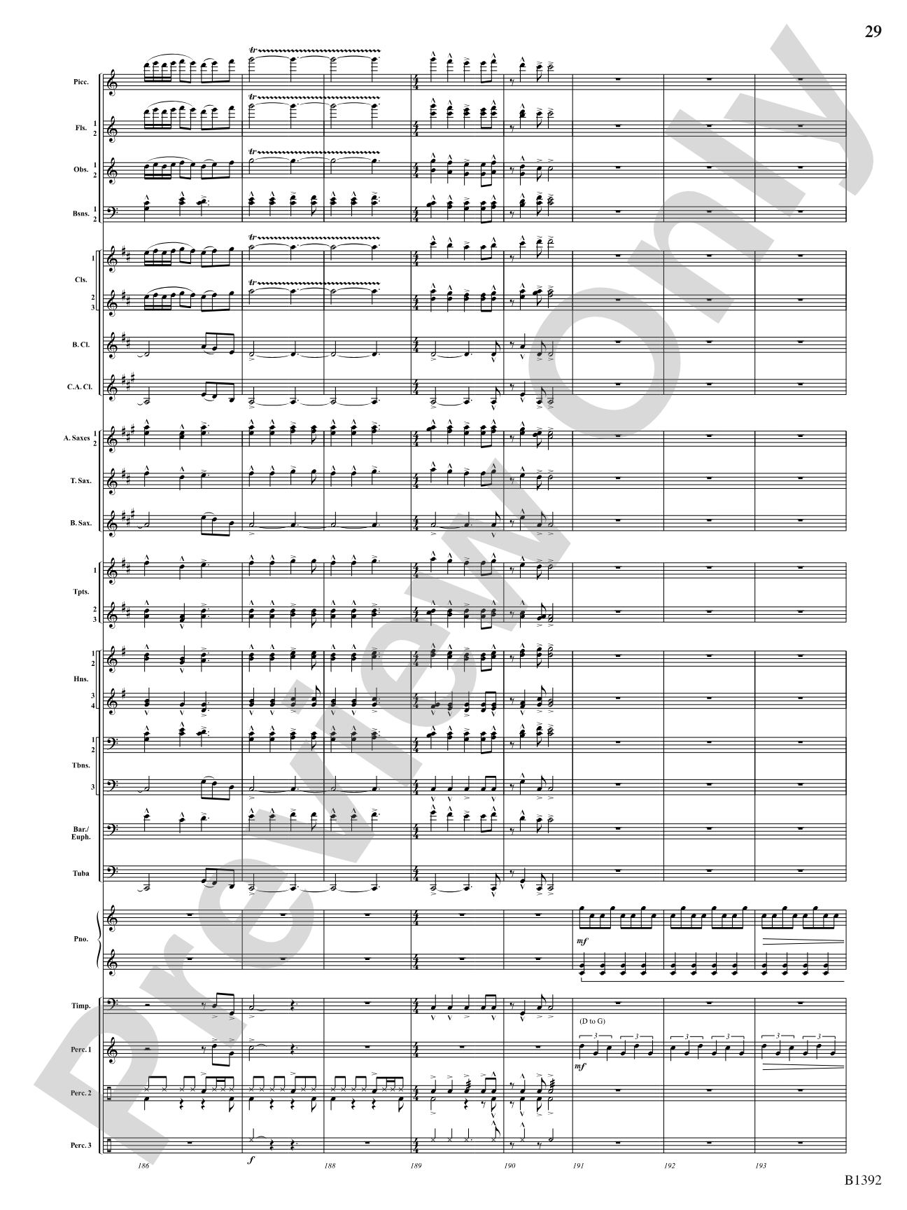 Midnight on Main Street: Score