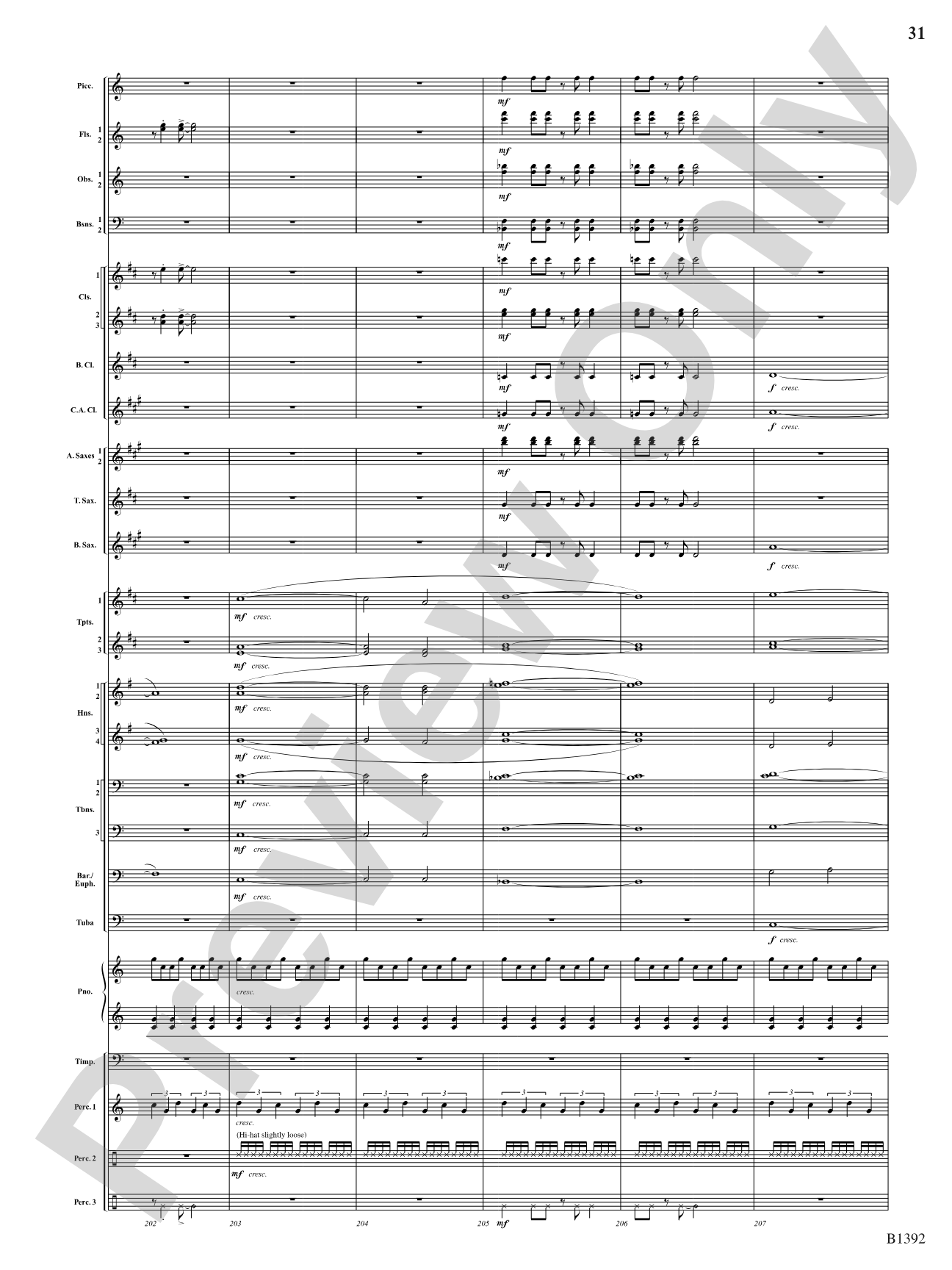 Midnight on Main Street: Score