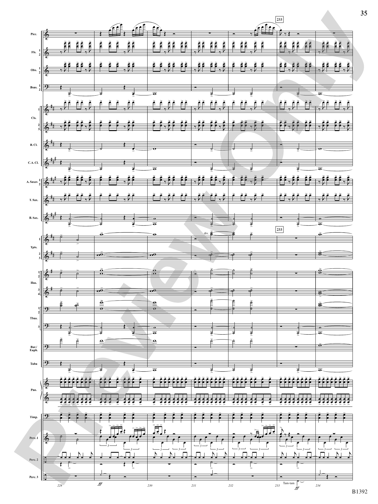 Midnight on Main Street: Score