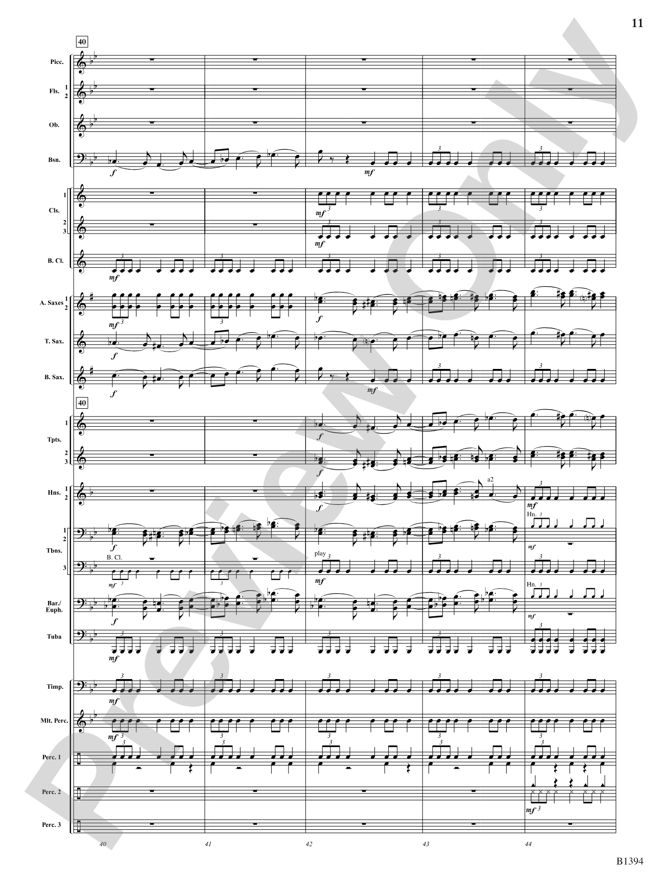 Mars from The Planets: Concert Band Conductor Score & Parts