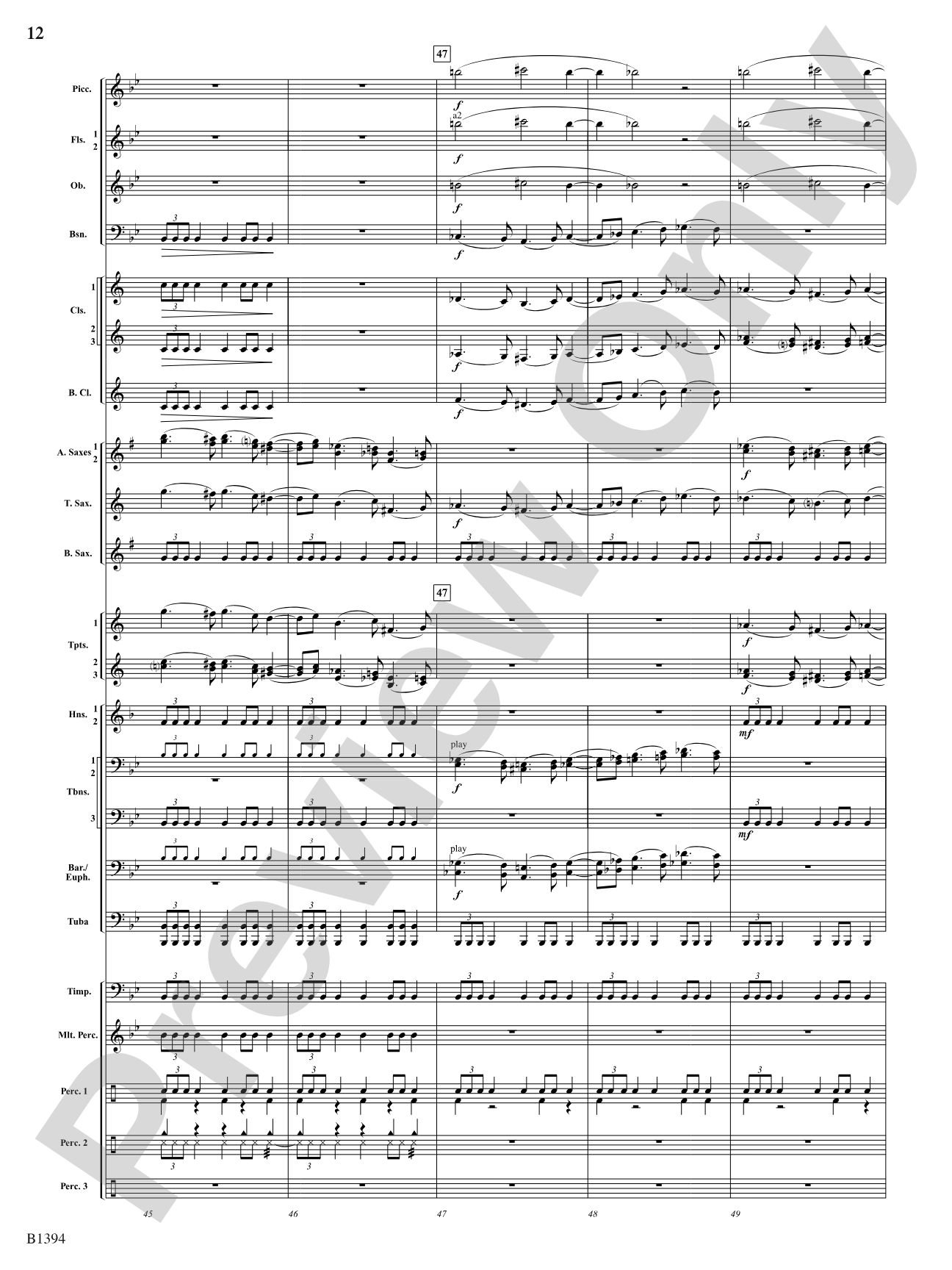 Mars from The Planets: Concert Band Conductor Score & Parts