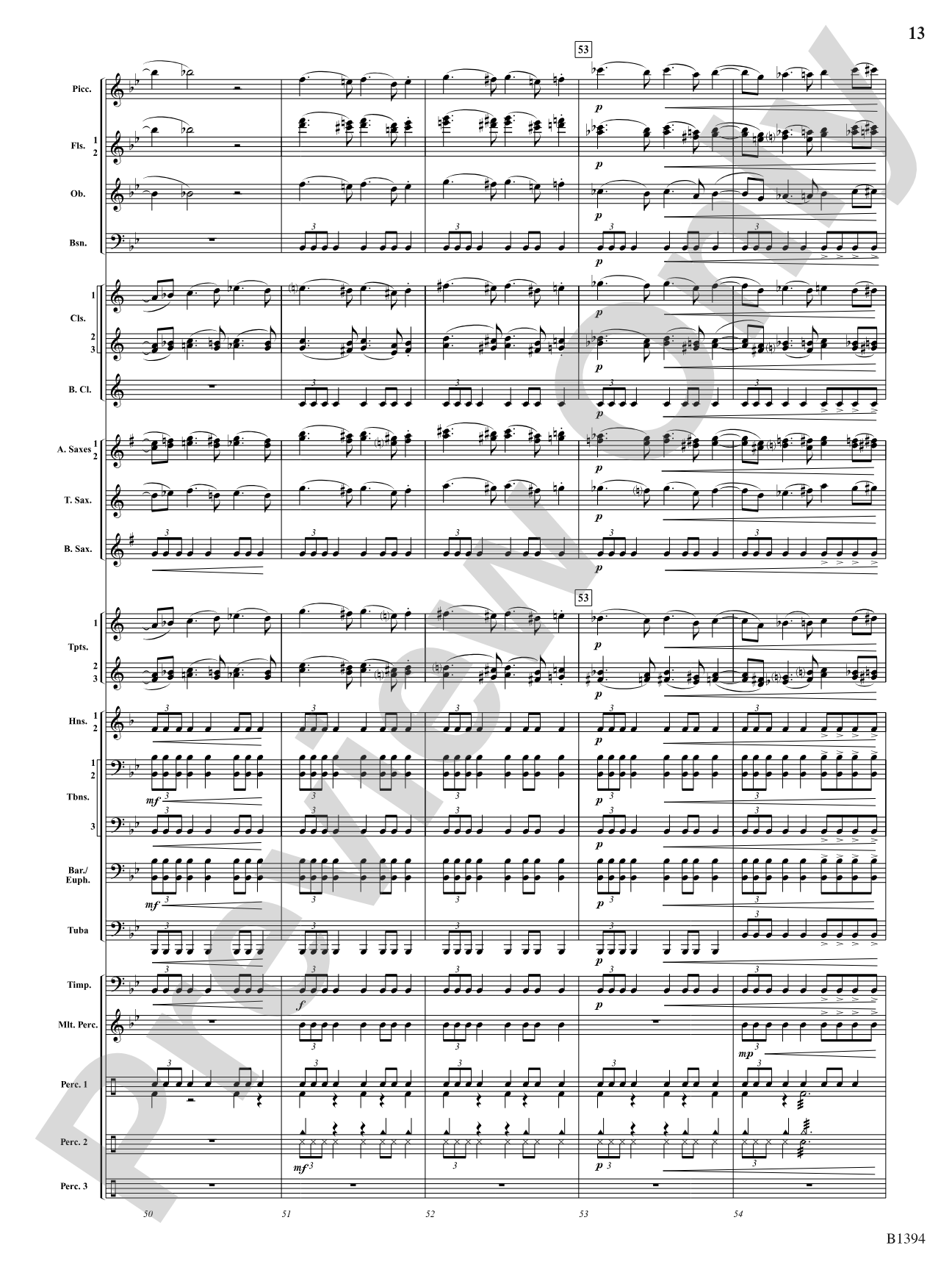 Mars from The Planets: Concert Band Conductor Score & Parts