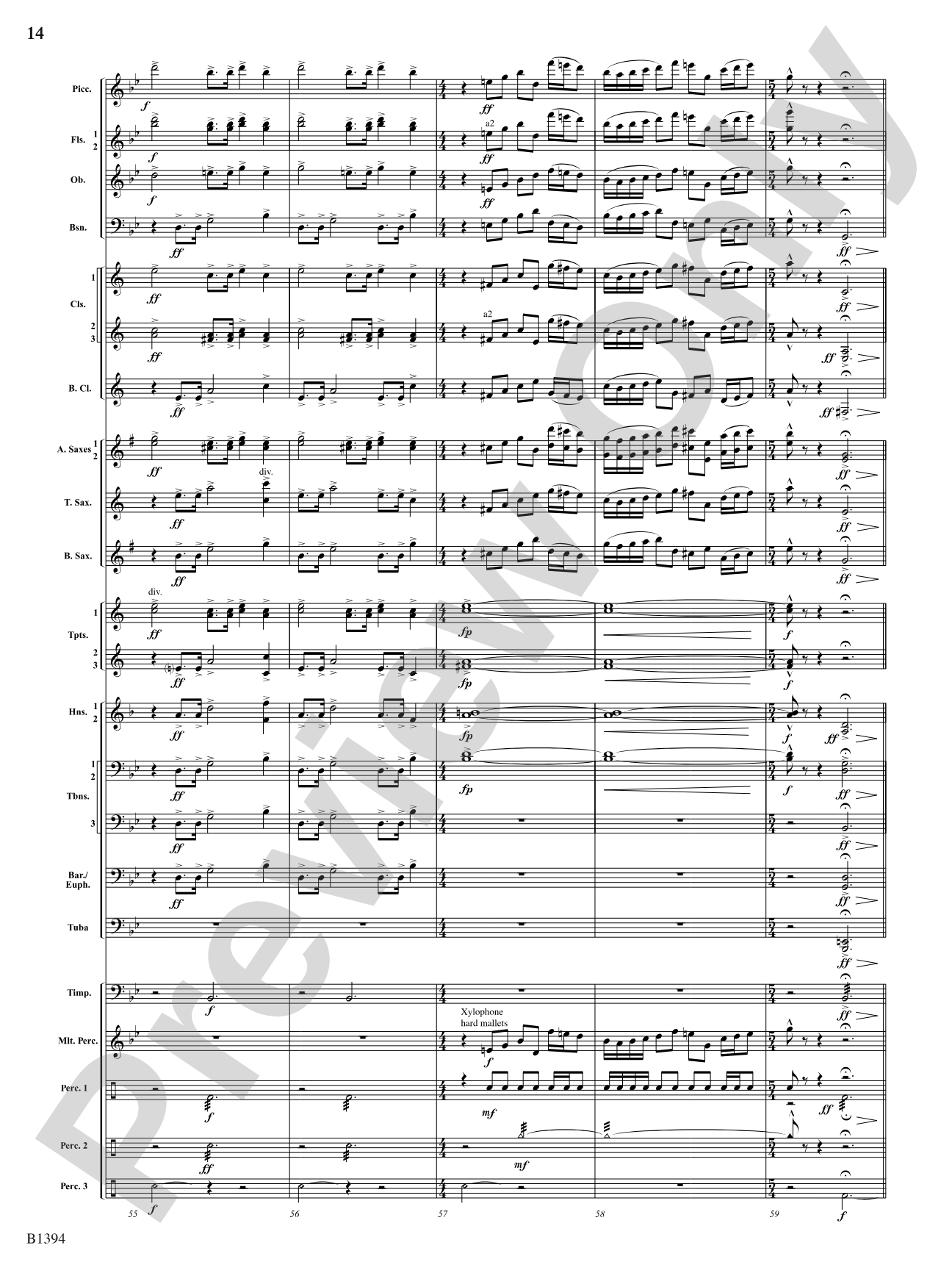 Mars from The Planets: Concert Band Conductor Score & Parts