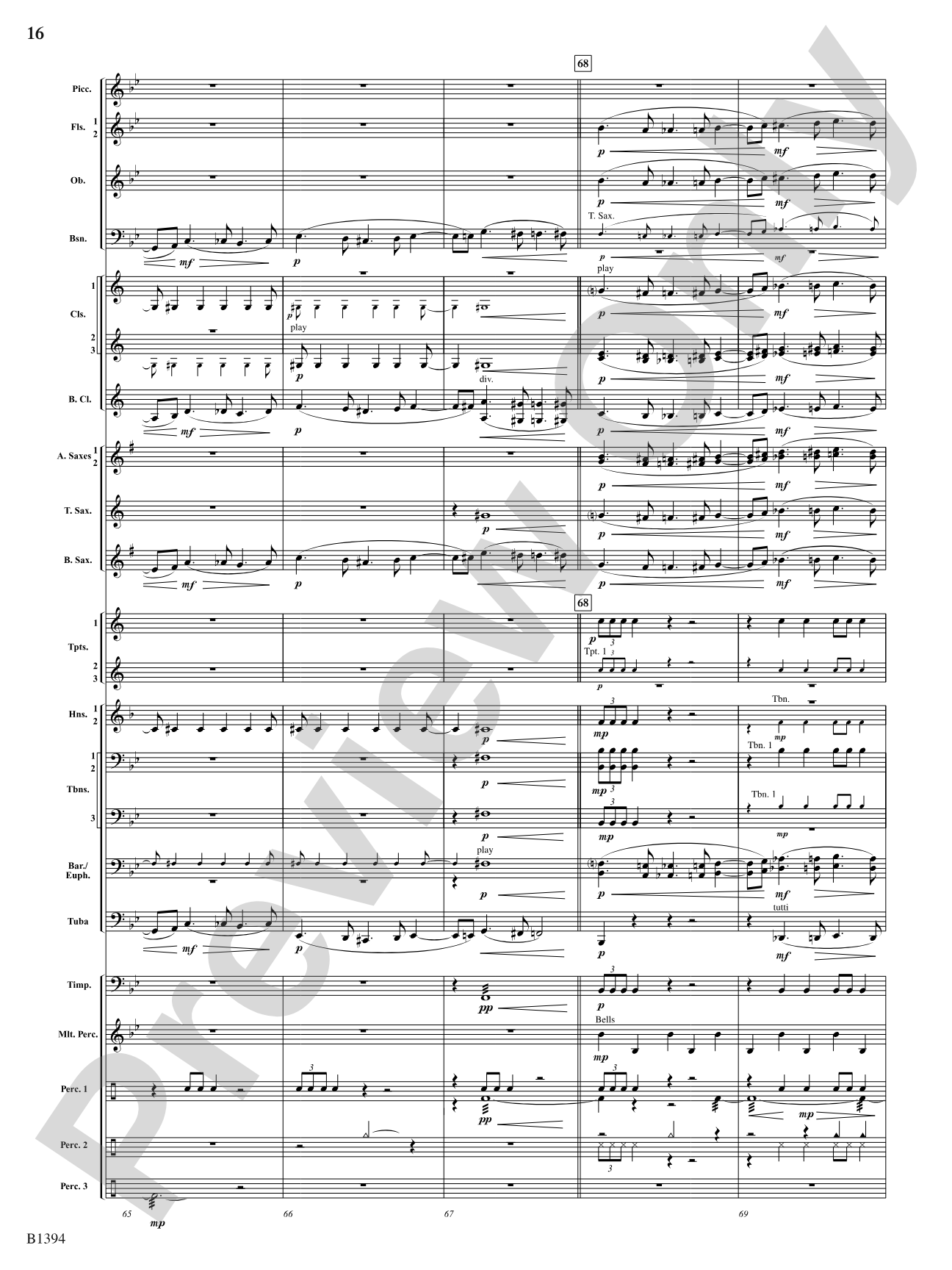 Mars from The Planets: Concert Band Conductor Score & Parts