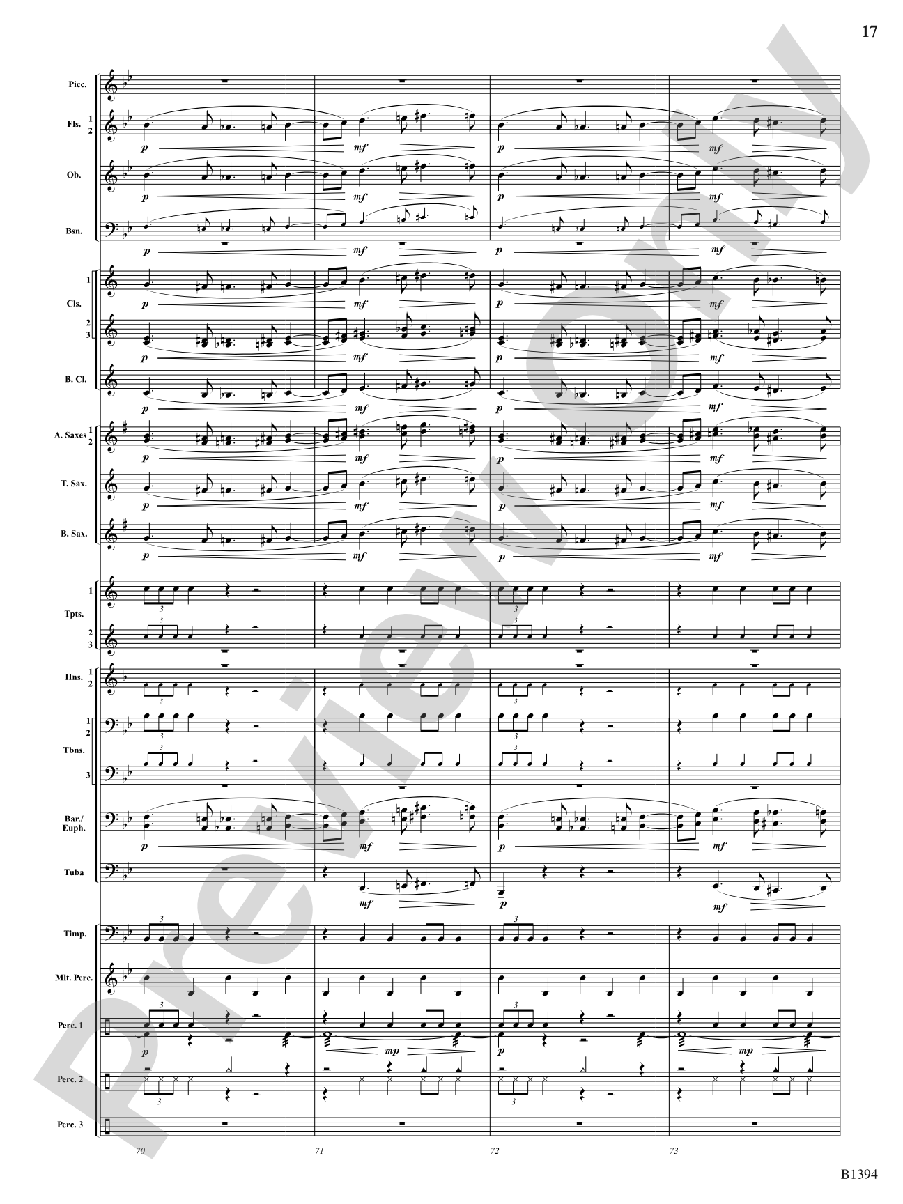 Mars from The Planets: Concert Band Conductor Score & Parts