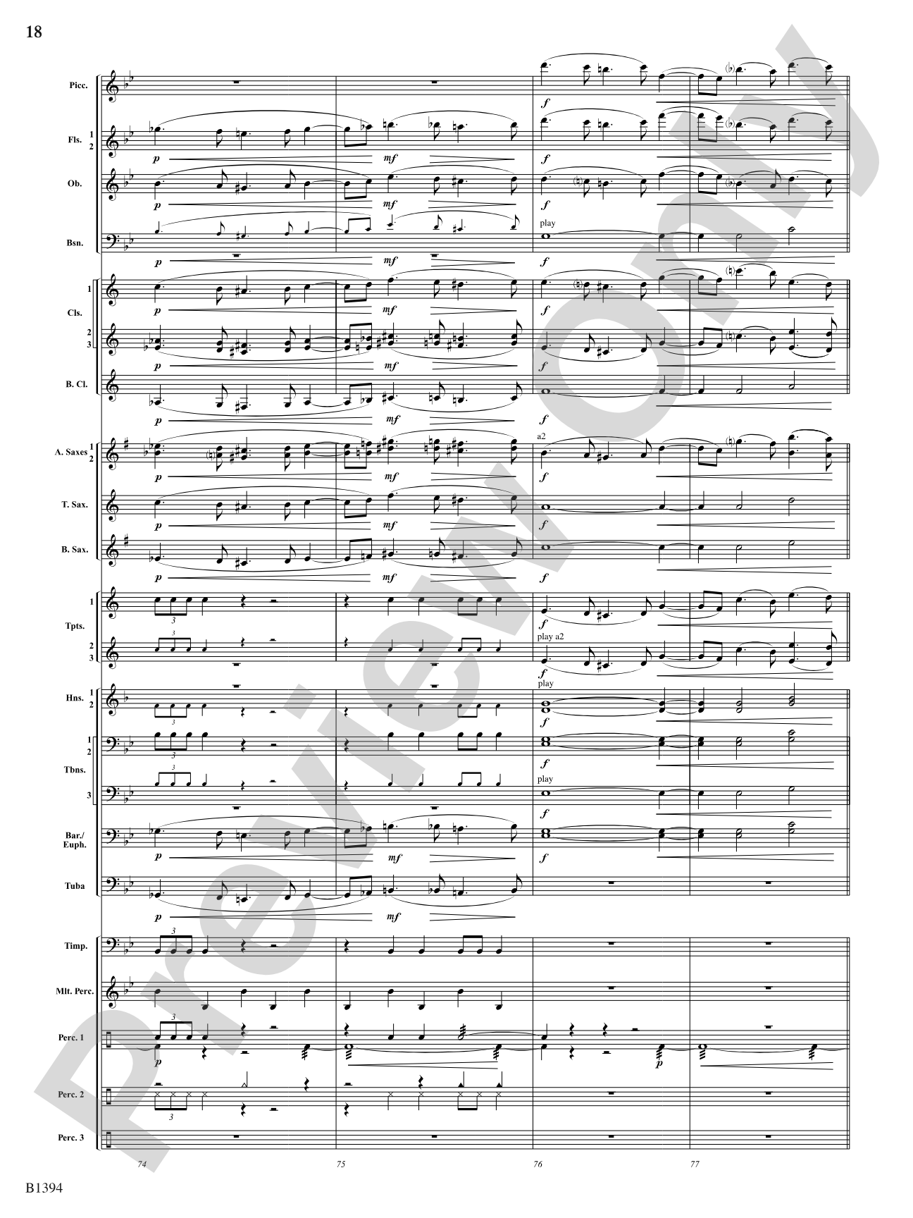 Mars from The Planets: Concert Band Conductor Score & Parts