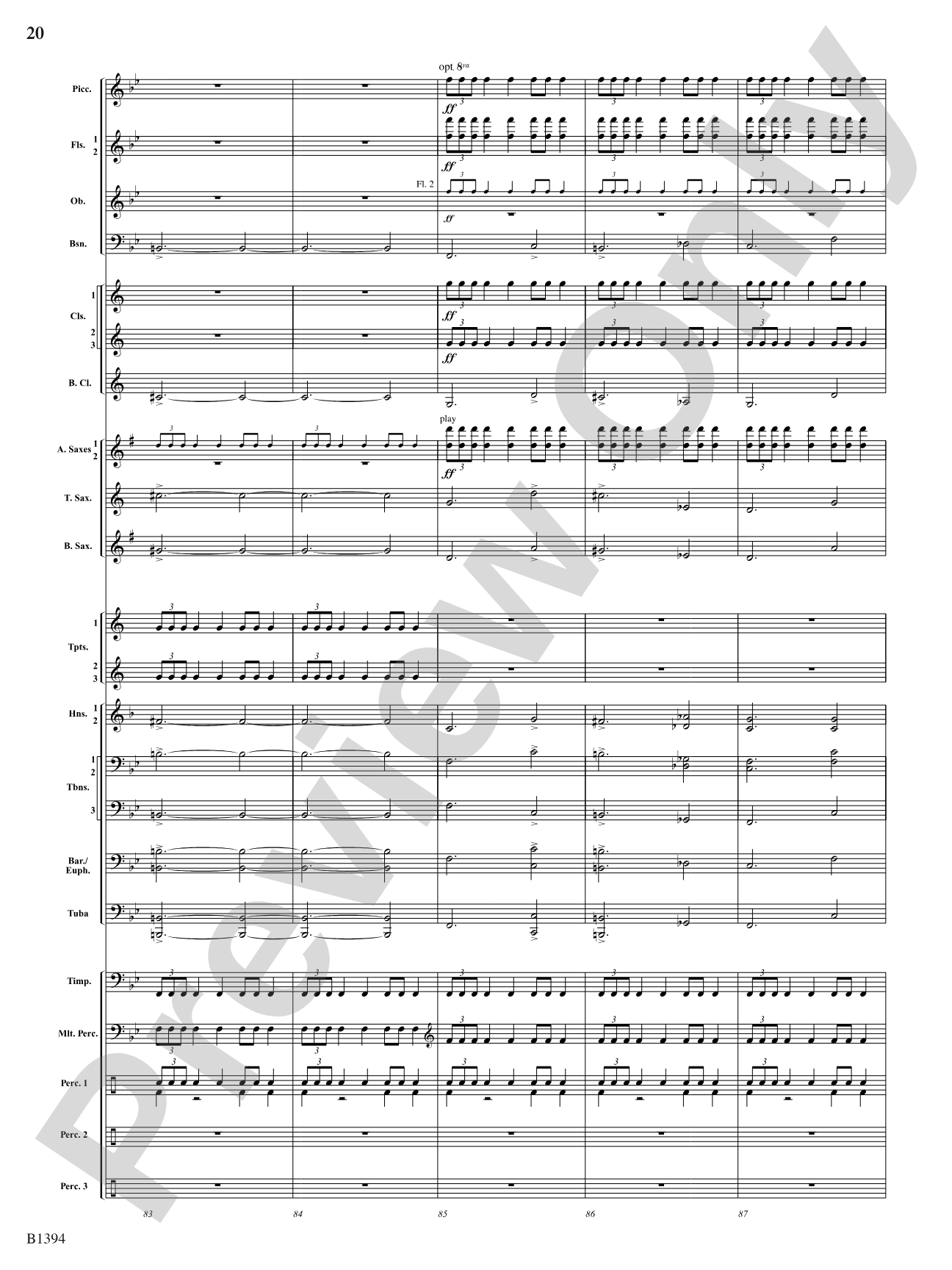 Mars from The Planets: Concert Band Conductor Score & Parts