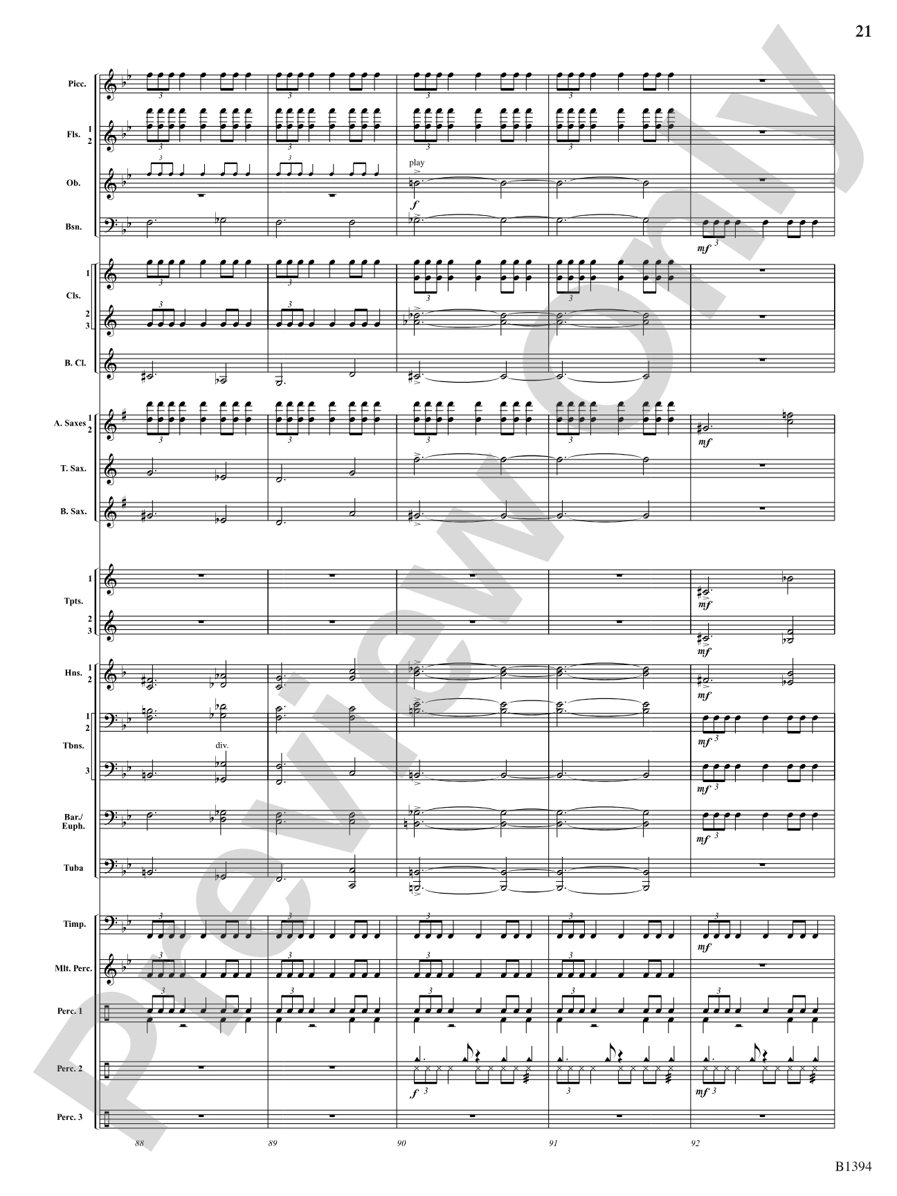 Mars from The Planets: Concert Band Conductor Score & Parts