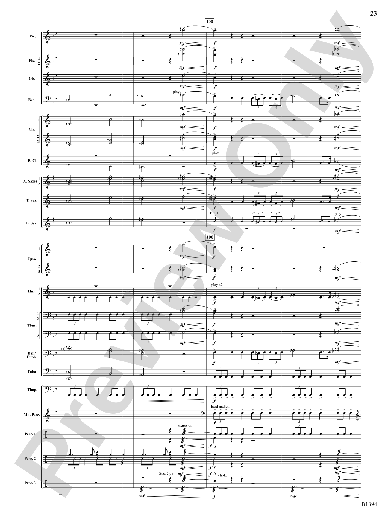 Mars from The Planets: Concert Band Conductor Score & Parts