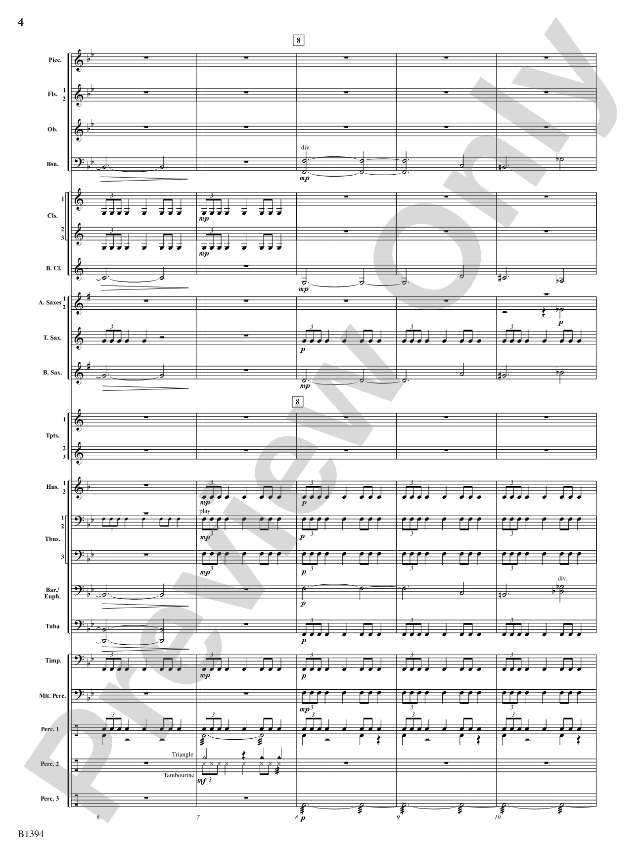 Mars from The Planets: Concert Band Conductor Score & Parts