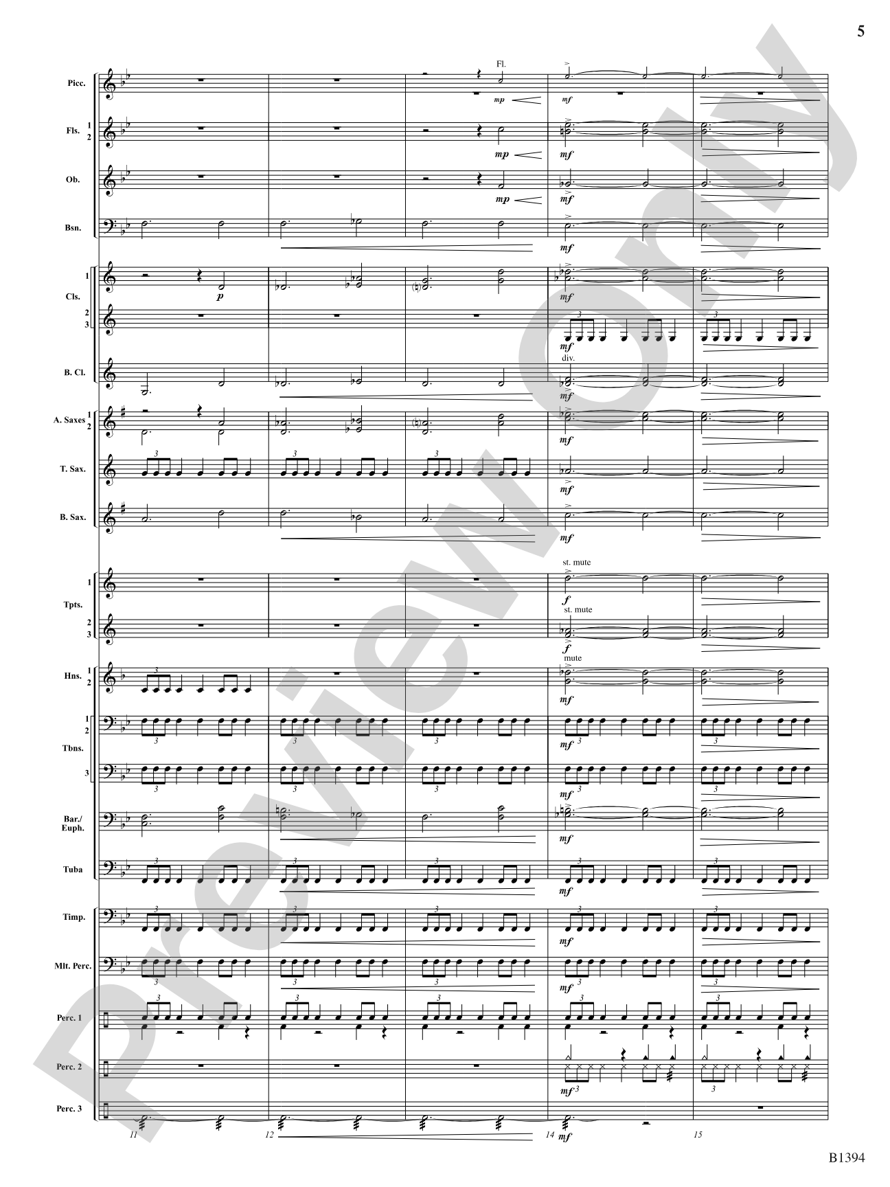 Mars from The Planets: Concert Band Conductor Score & Parts