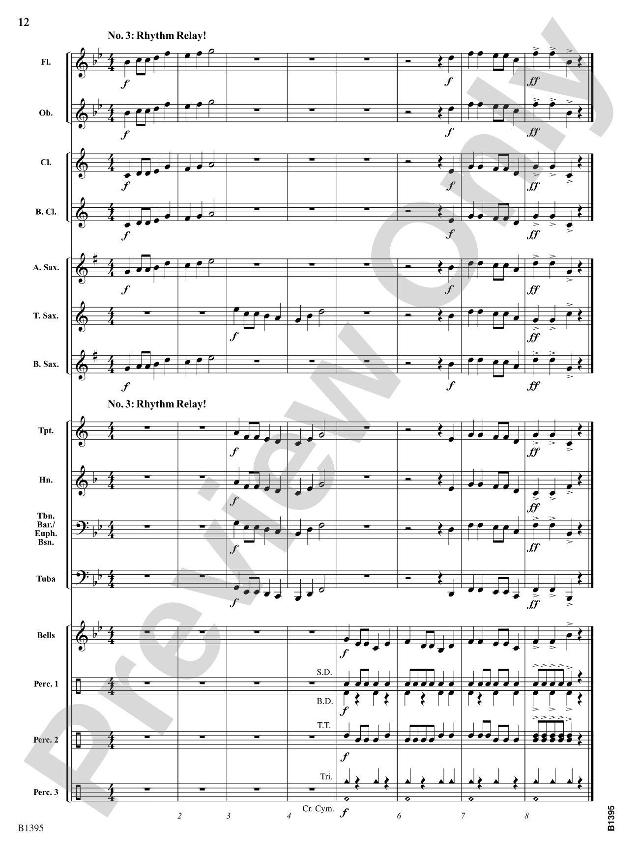 Chariot Race: Concert Band Conductor Score & Parts