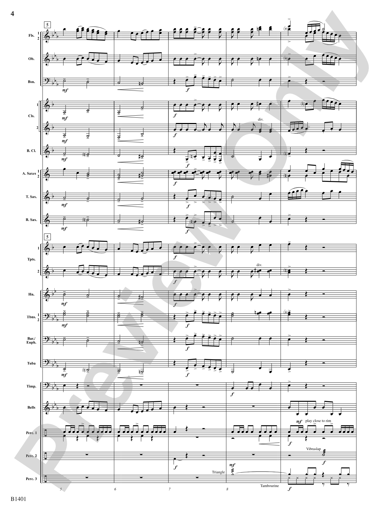 Tangelridge: Score: Concert Band