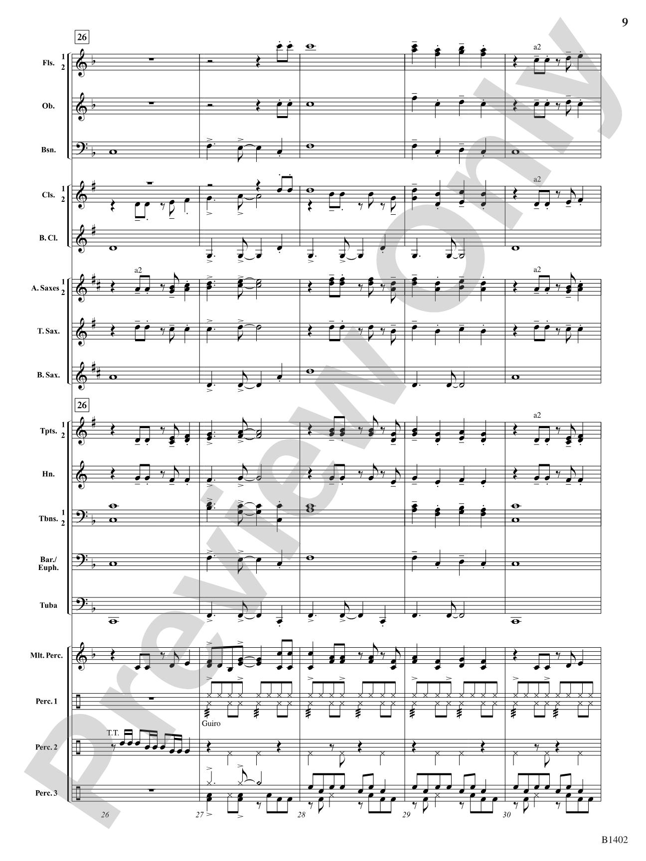 A Jammin' Caribbean Christmas: Concert Band Conductor Score & Parts