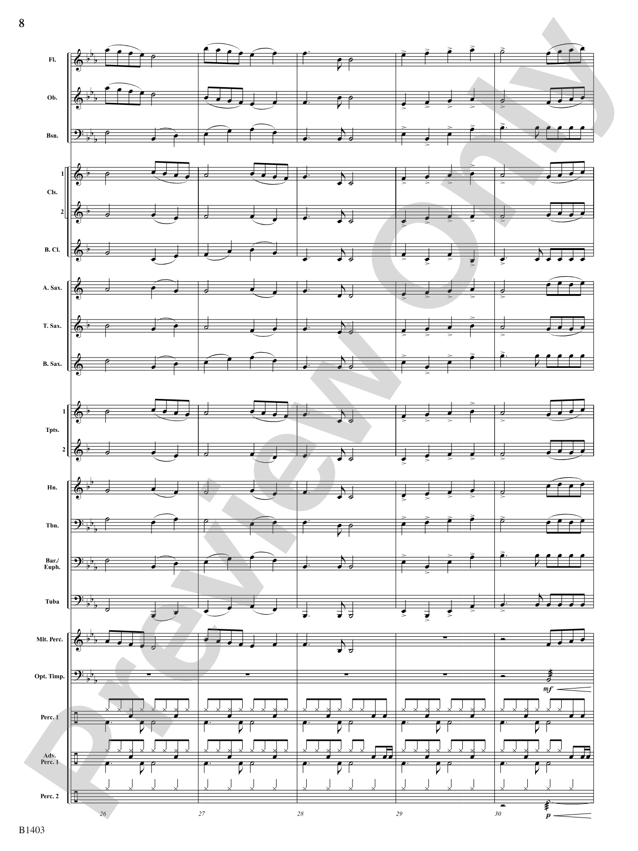The Angels Mix: Concert Band Conductor Score & Parts