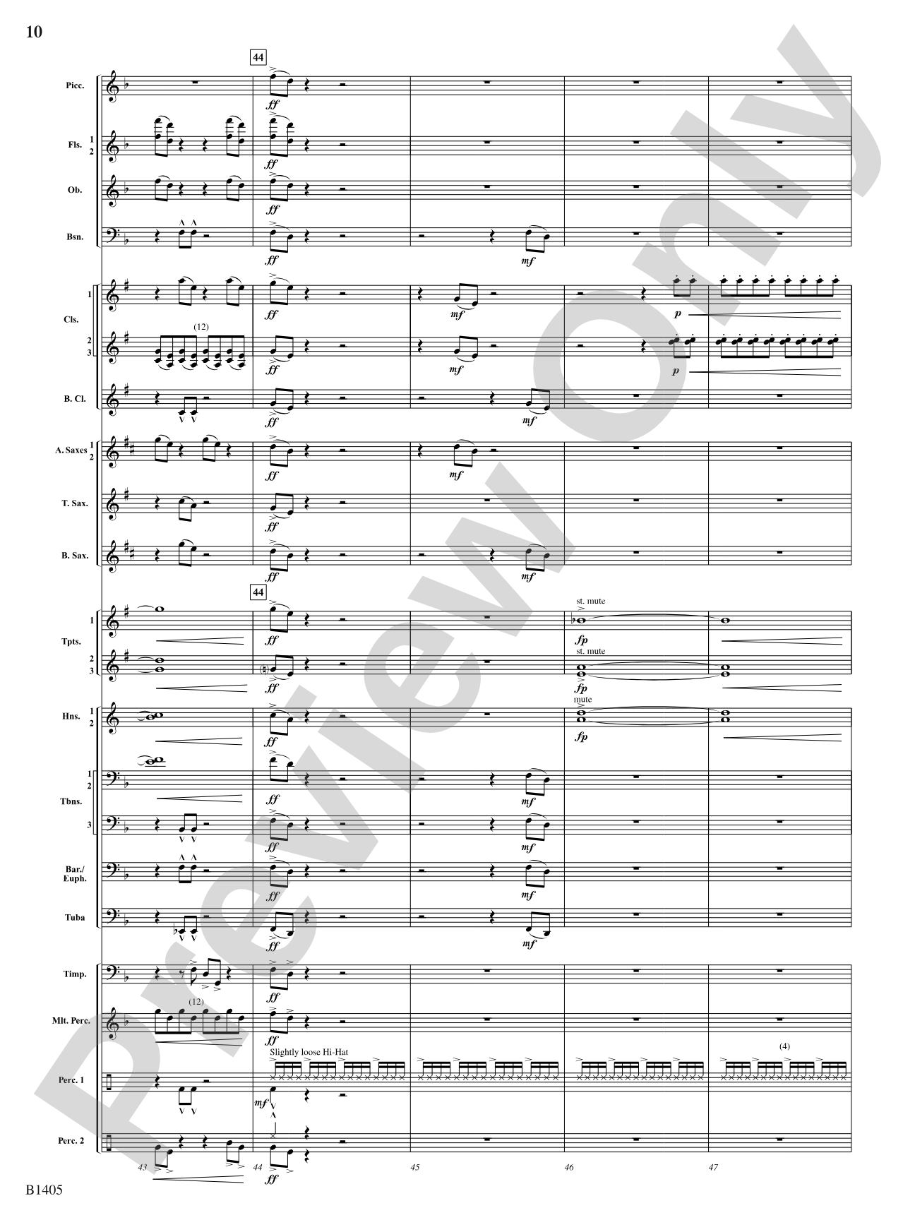 Reverberations: Concert Band Conductor Score & Parts