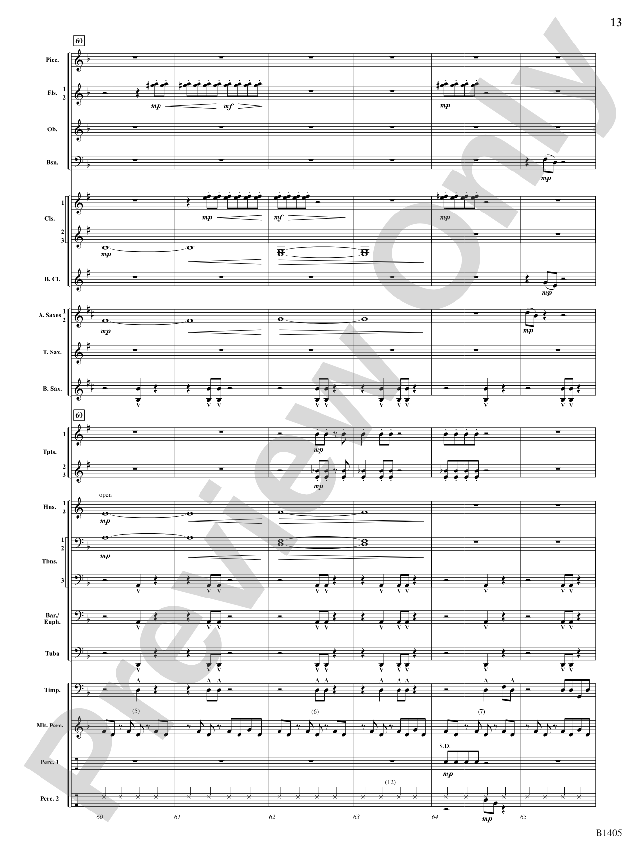 Reverberations: Concert Band Conductor Score & Parts