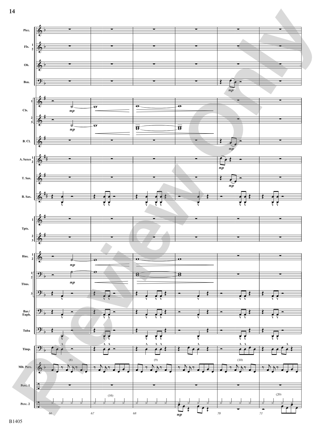 Reverberations: Concert Band Conductor Score & Parts