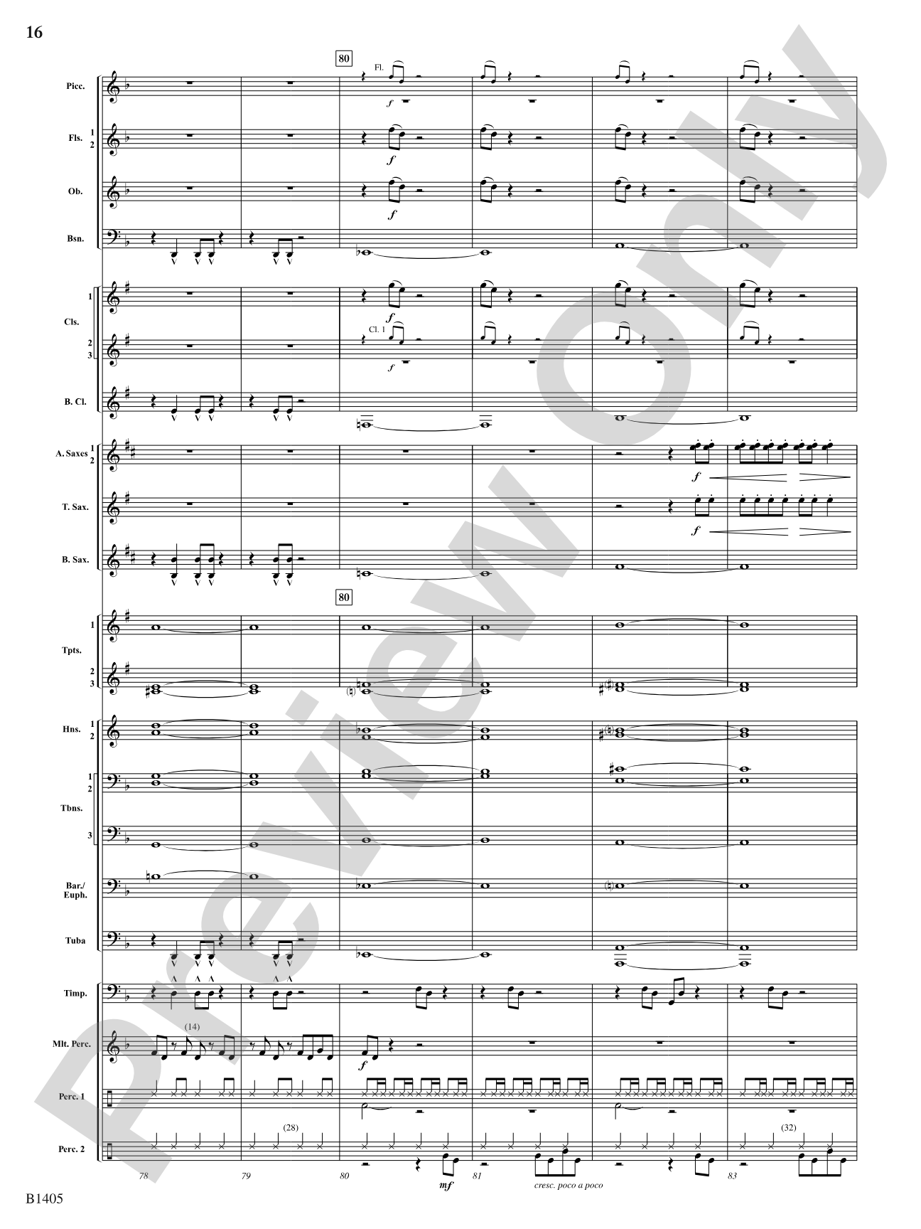 Reverberations: Concert Band Conductor Score & Parts