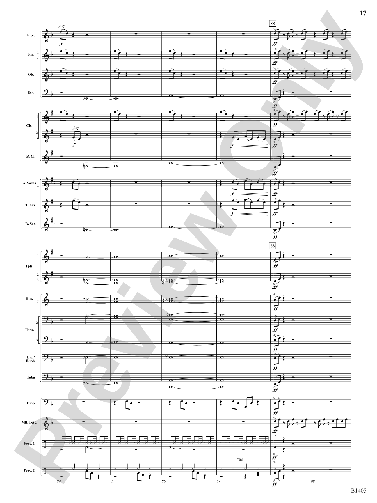 Reverberations: Concert Band Conductor Score & Parts