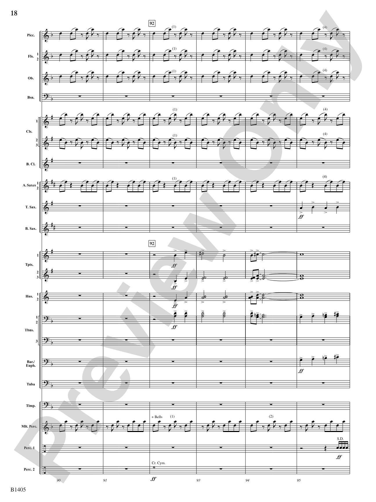 Reverberations: Concert Band Conductor Score & Parts