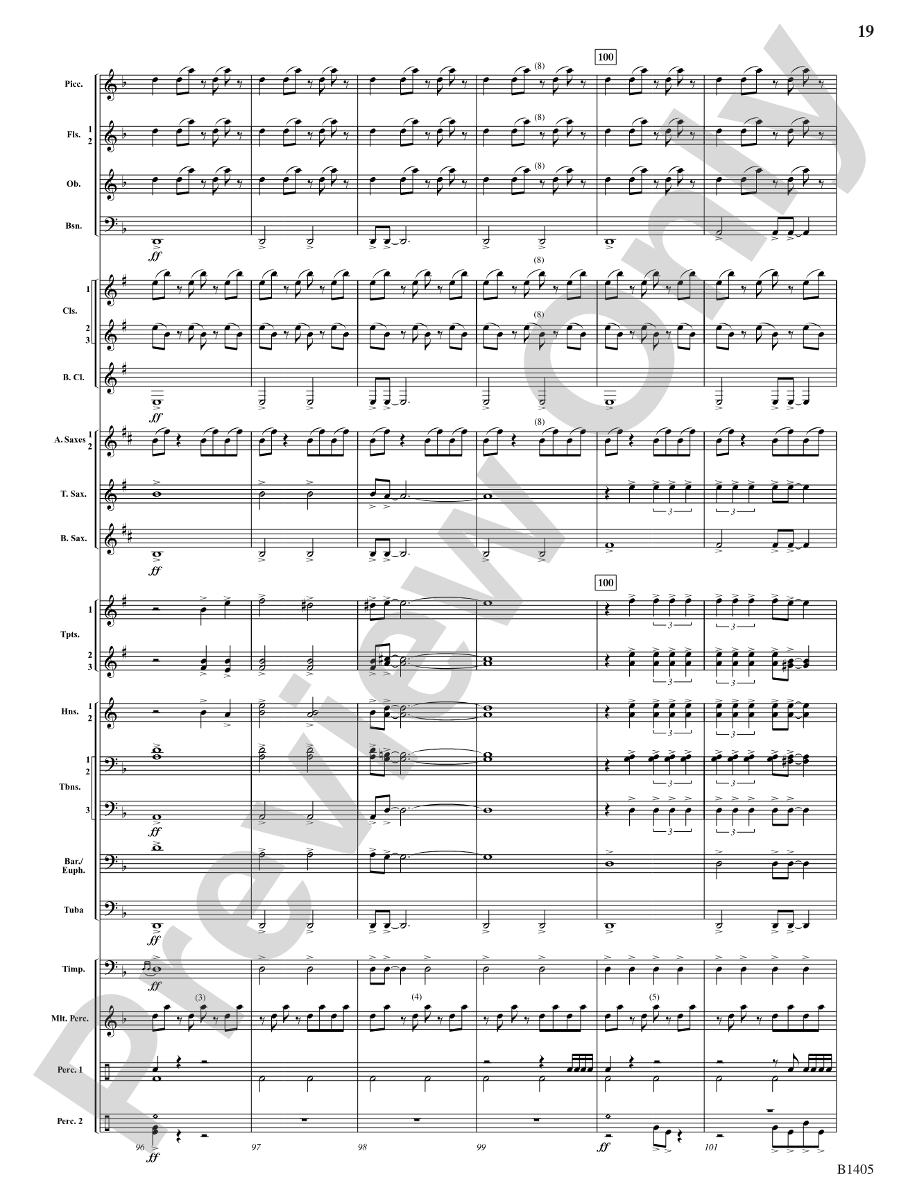 Reverberations: Concert Band Conductor Score & Parts