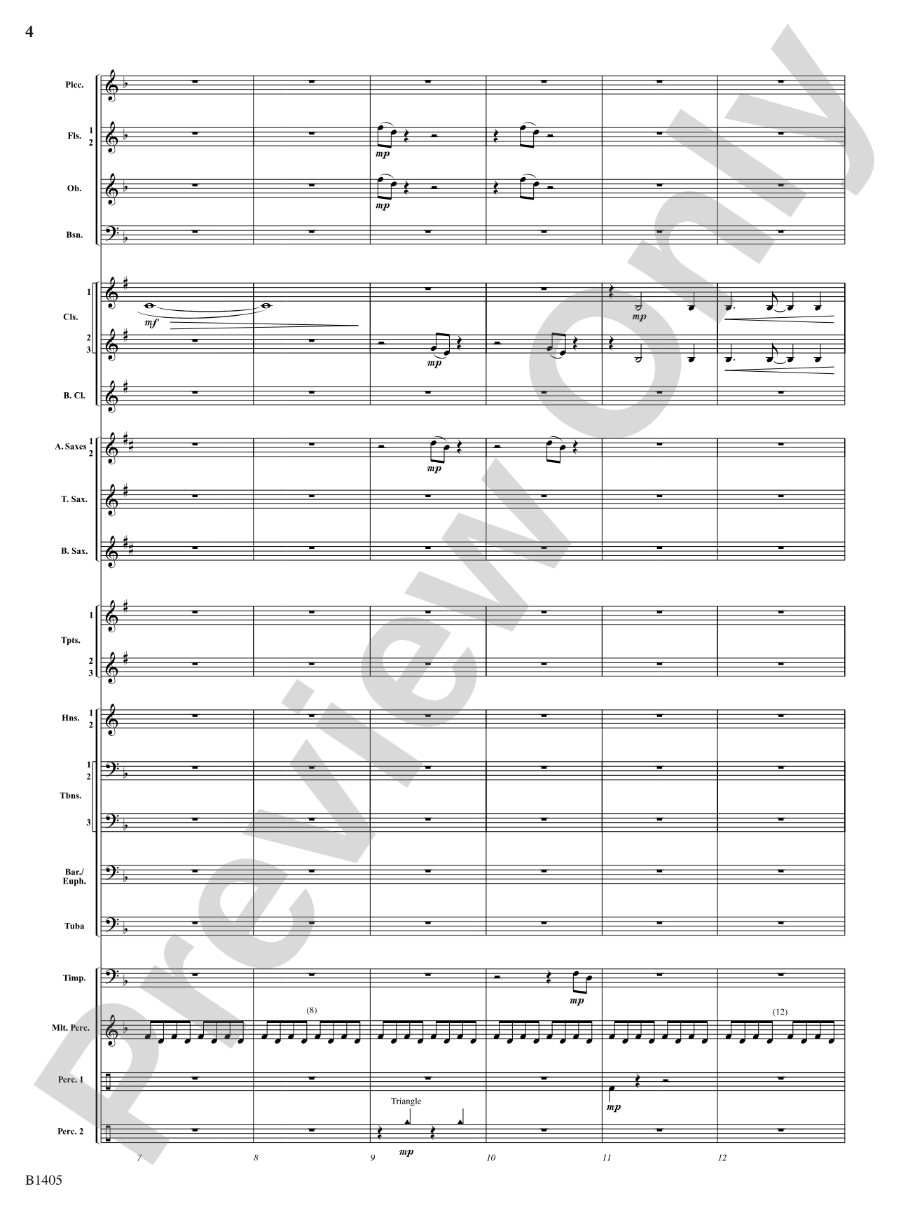 Reverberations: Concert Band Conductor Score & Parts
