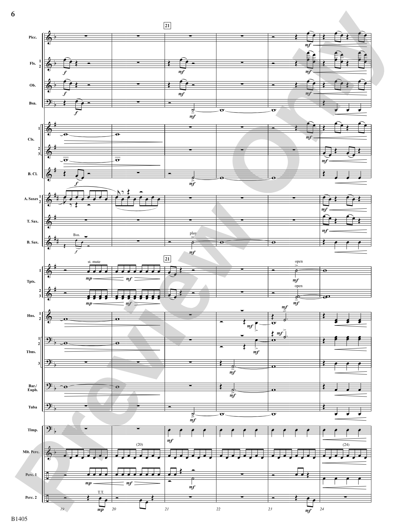 Reverberations: Concert Band Conductor Score & Parts