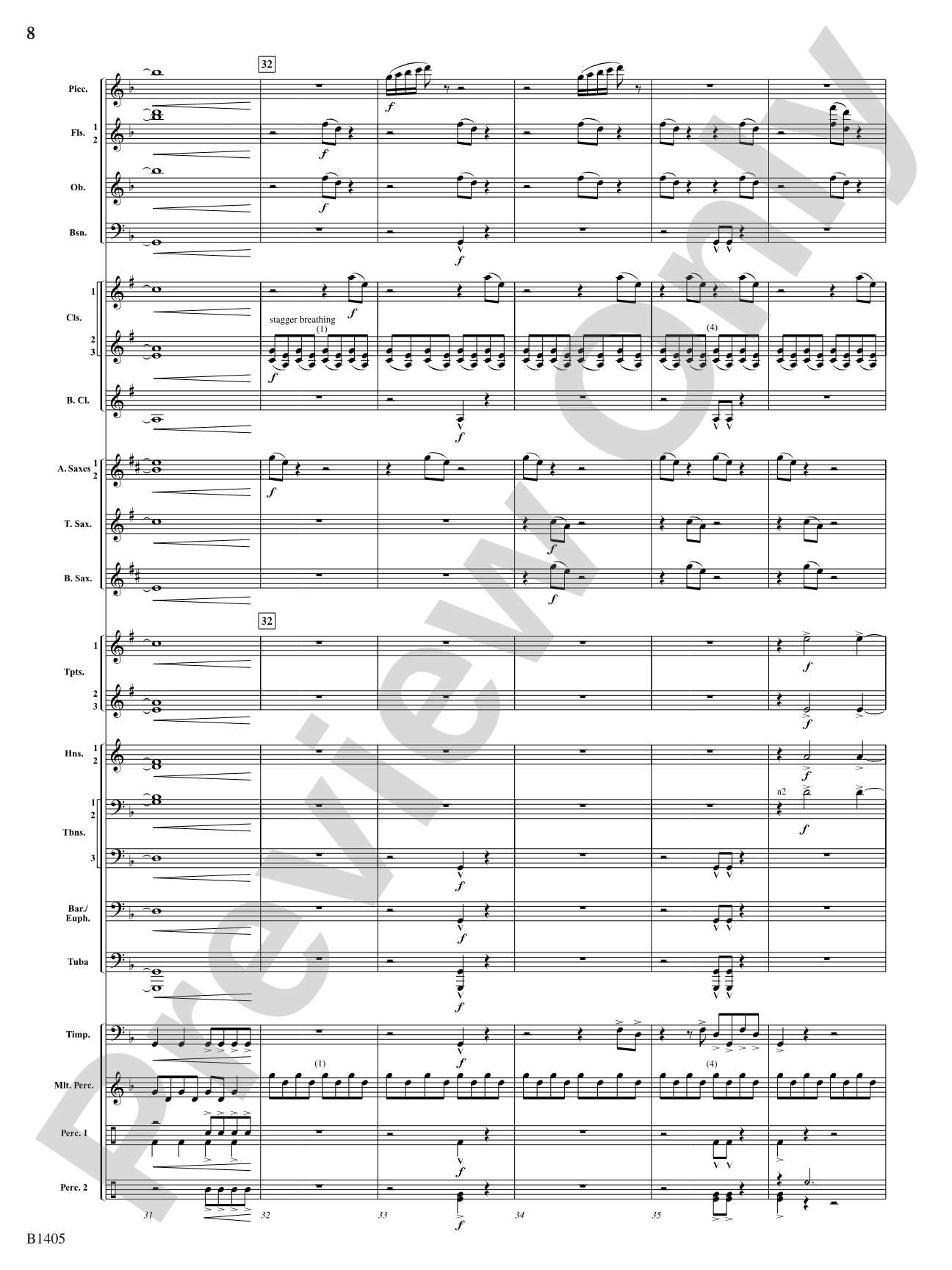 Reverberations: Concert Band Conductor Score & Parts