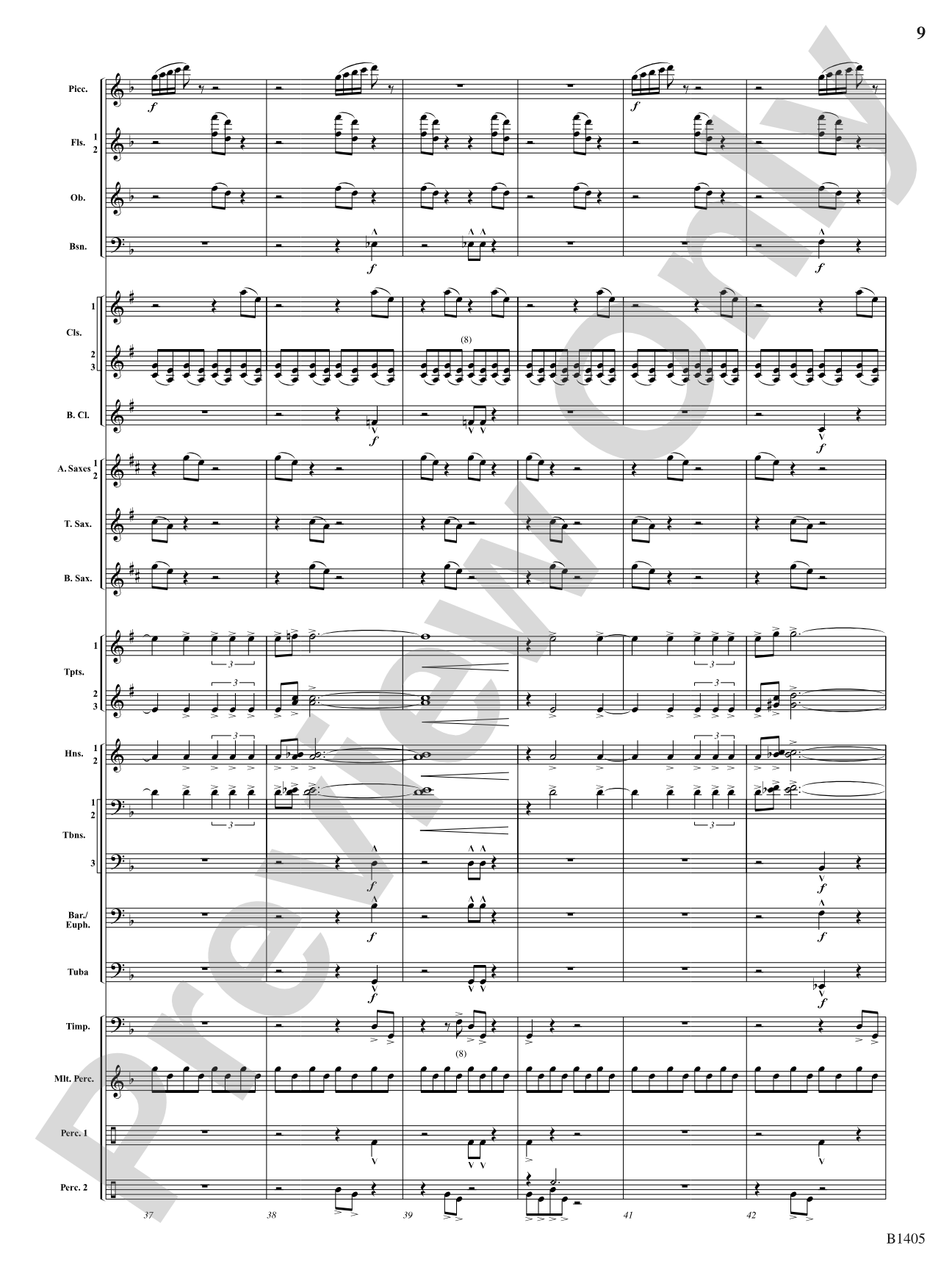 Reverberations: Concert Band Conductor Score & Parts