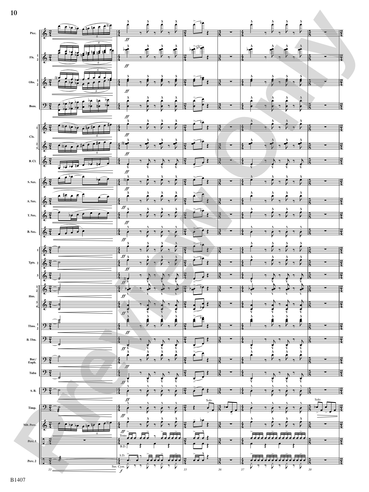 Antiphonal Fanfare: Concert Band Conductor Score & Parts