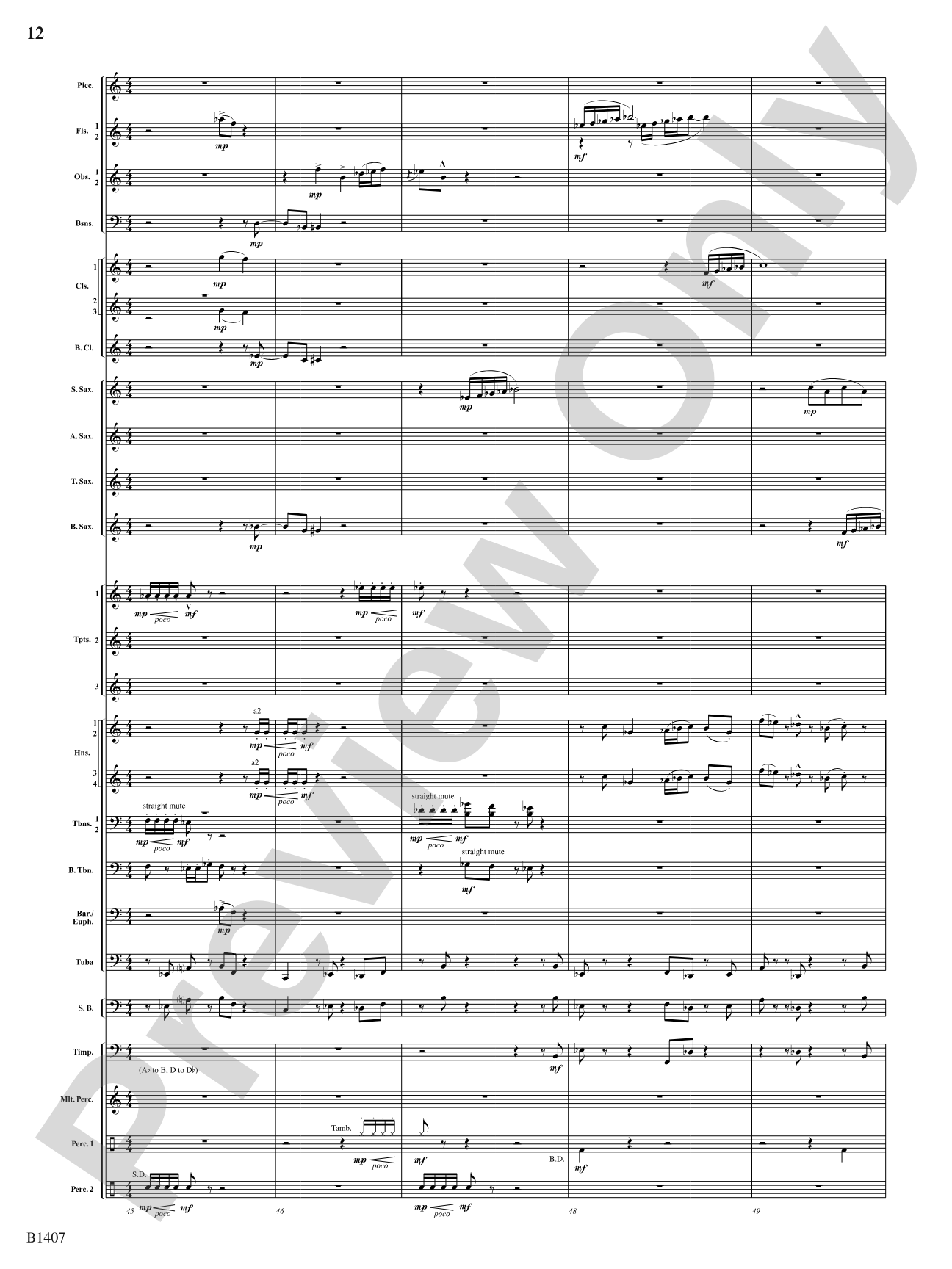 Antiphonal Fanfare: Concert Band Conductor Score & Parts