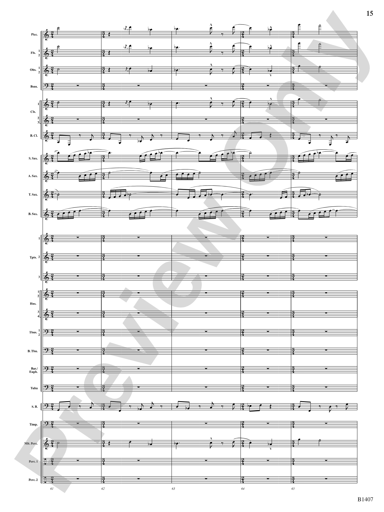 Antiphonal Fanfare: Concert Band Conductor Score & Parts
