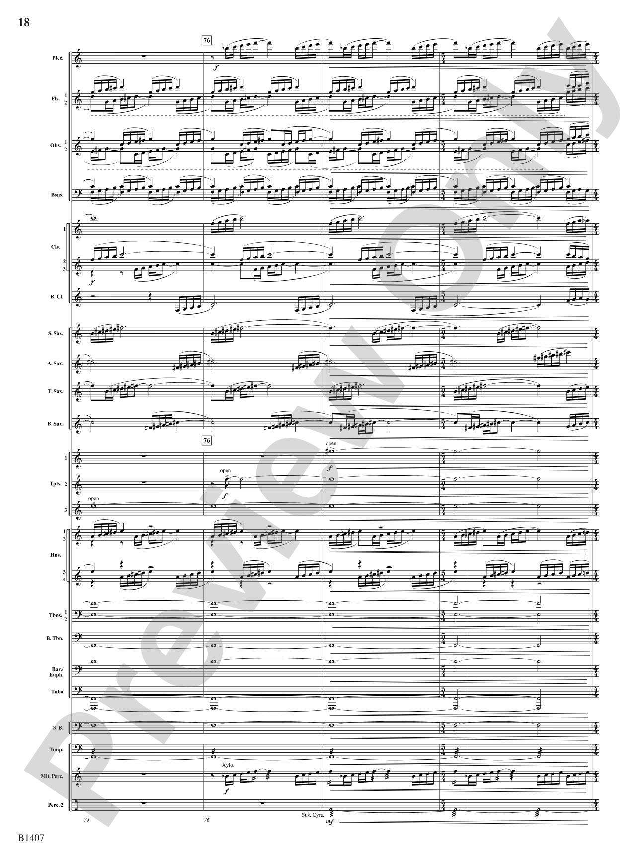 Antiphonal Fanfare: Concert Band Conductor Score & Parts