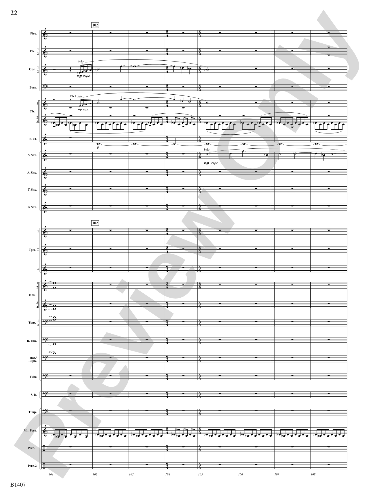 Antiphonal Fanfare: Concert Band Conductor Score & Parts
