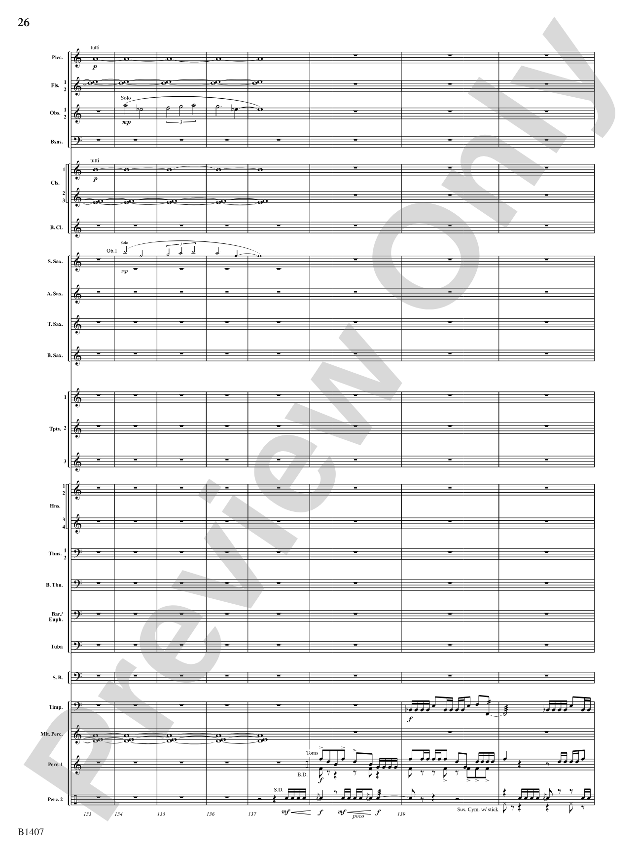 Antiphonal Fanfare: Concert Band Conductor Score & Parts