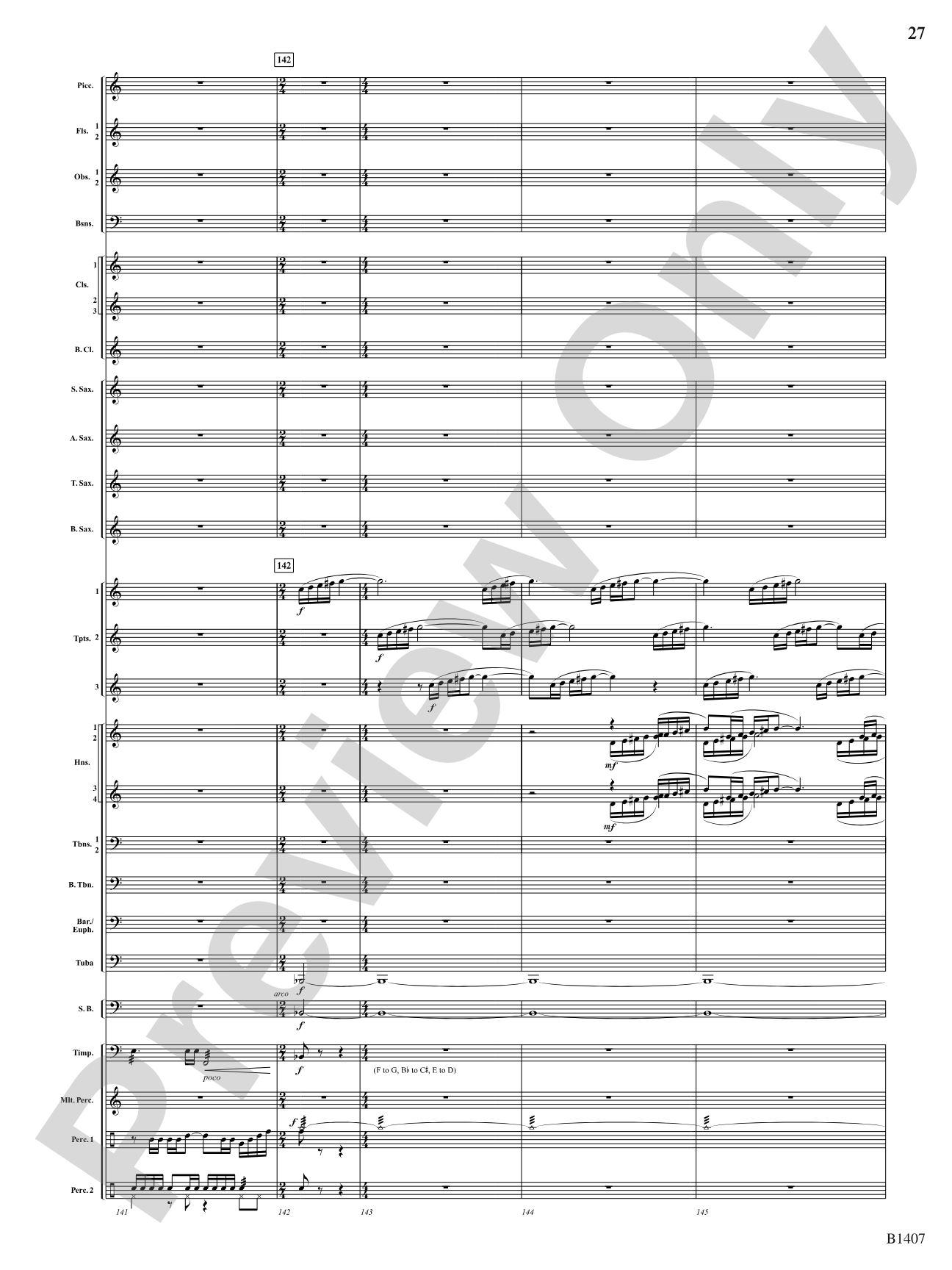 Antiphonal Fanfare: Concert Band Conductor Score & Parts