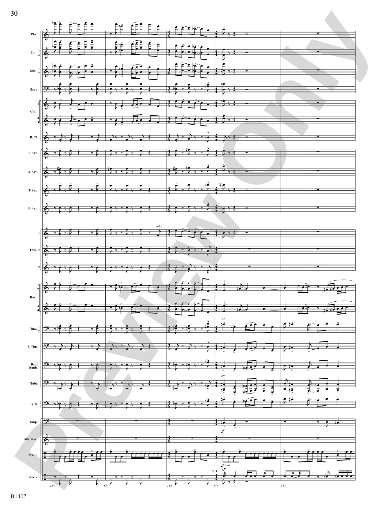 Antiphonal Fanfare: Concert Band Conductor Score & Parts
