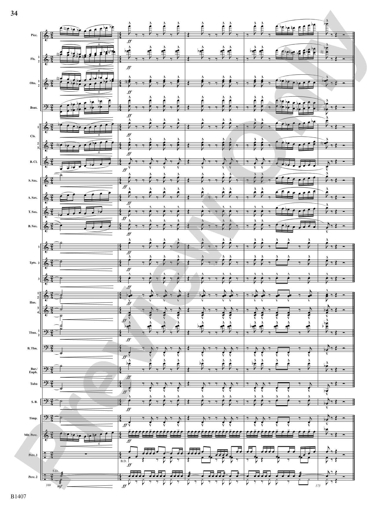 Antiphonal Fanfare: Concert Band Conductor Score & Parts