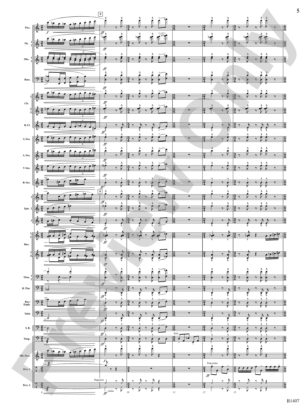Antiphonal Fanfare: Concert Band Conductor Score & Parts