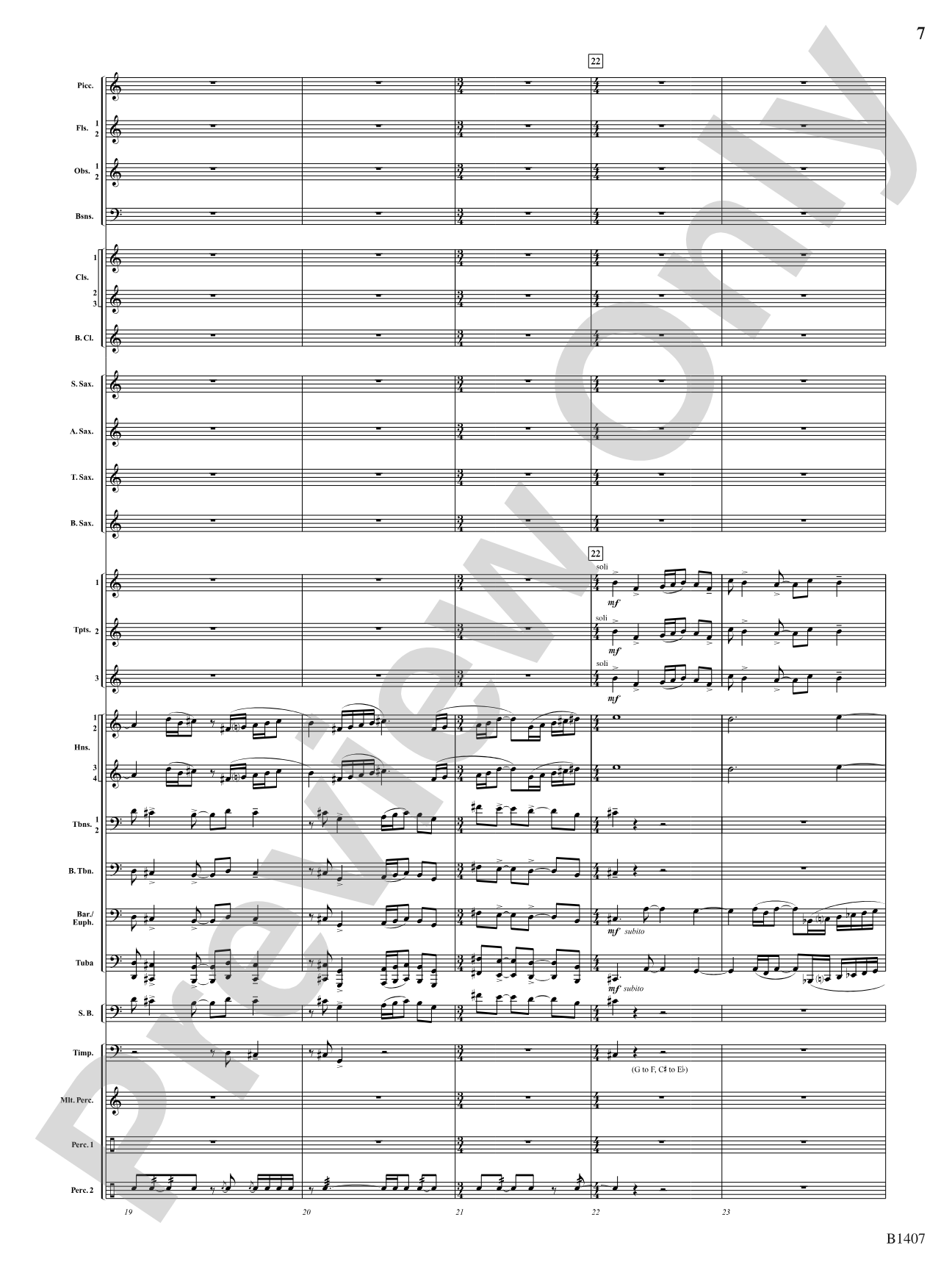 Antiphonal Fanfare: Concert Band Conductor Score & Parts