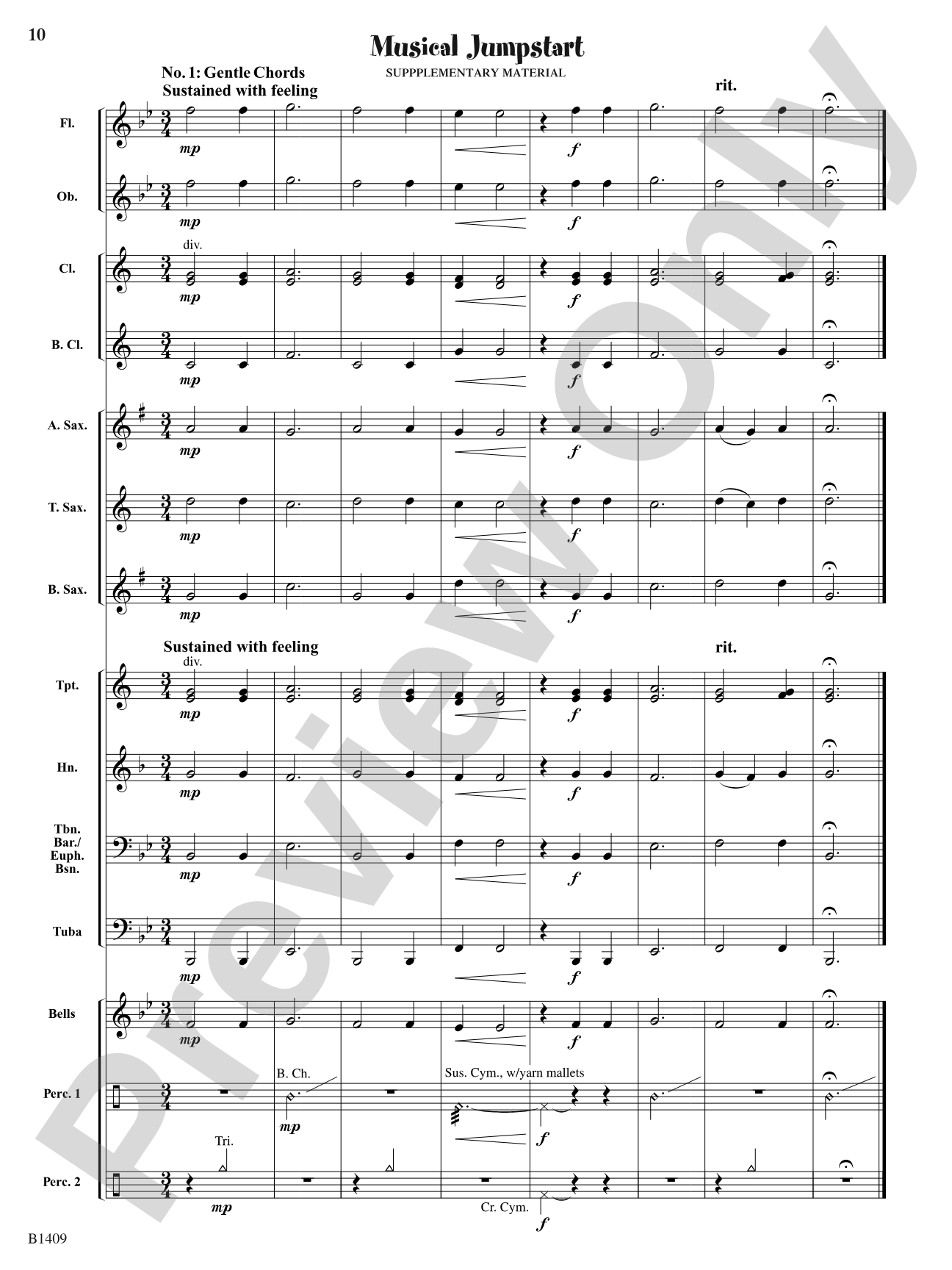 Gentle Winds: Score