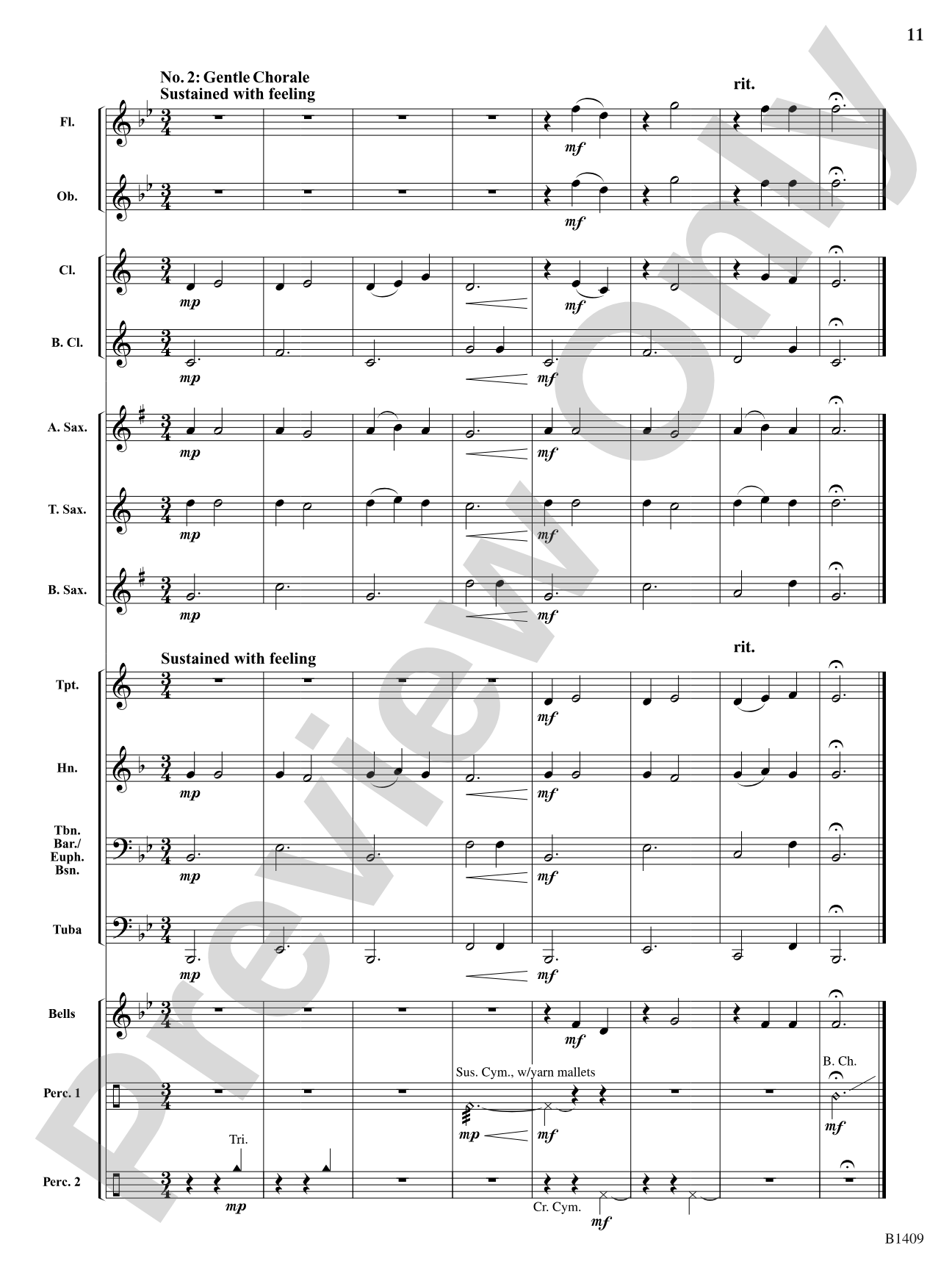 Gentle Winds: Score