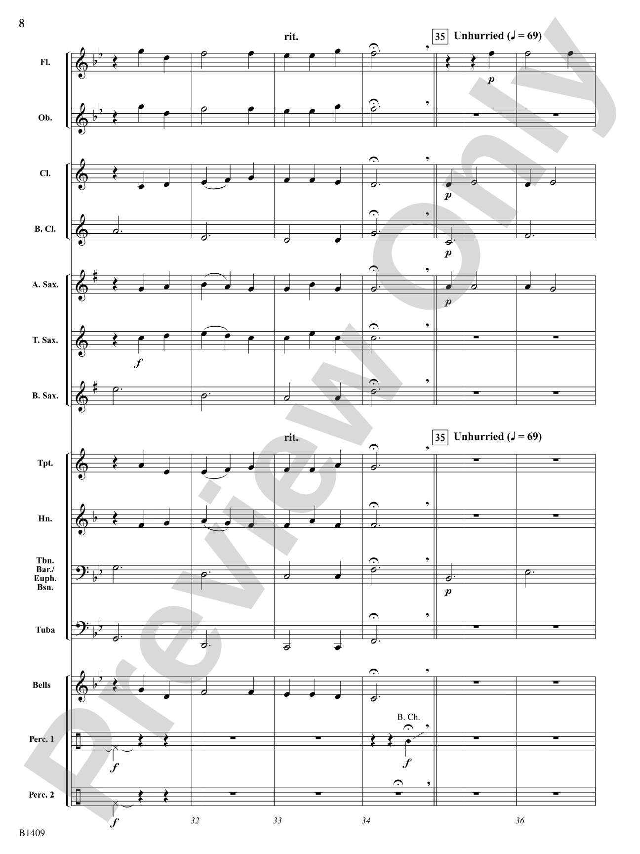 Gentle Winds: Score