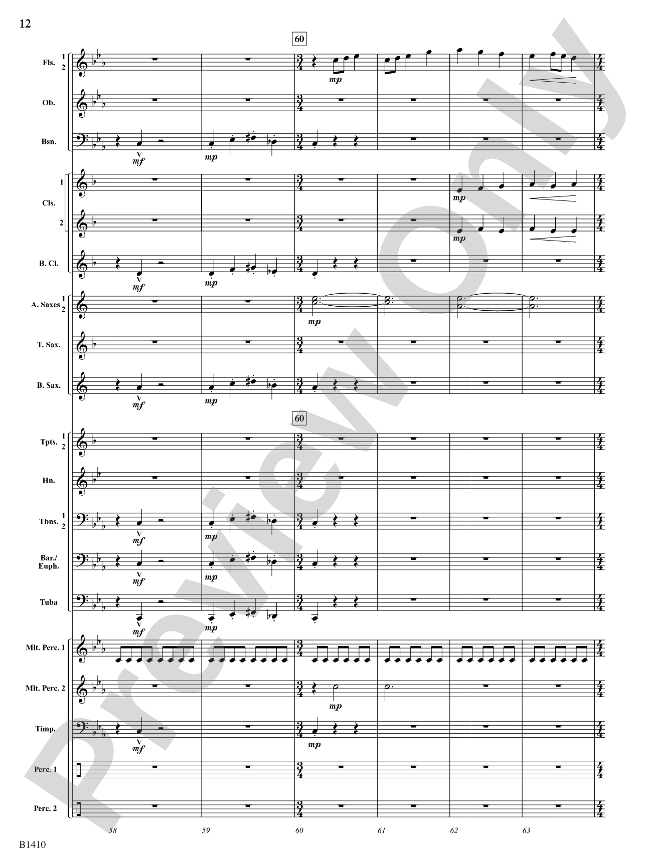 Electricity: Concert Band Conductor Score & Parts