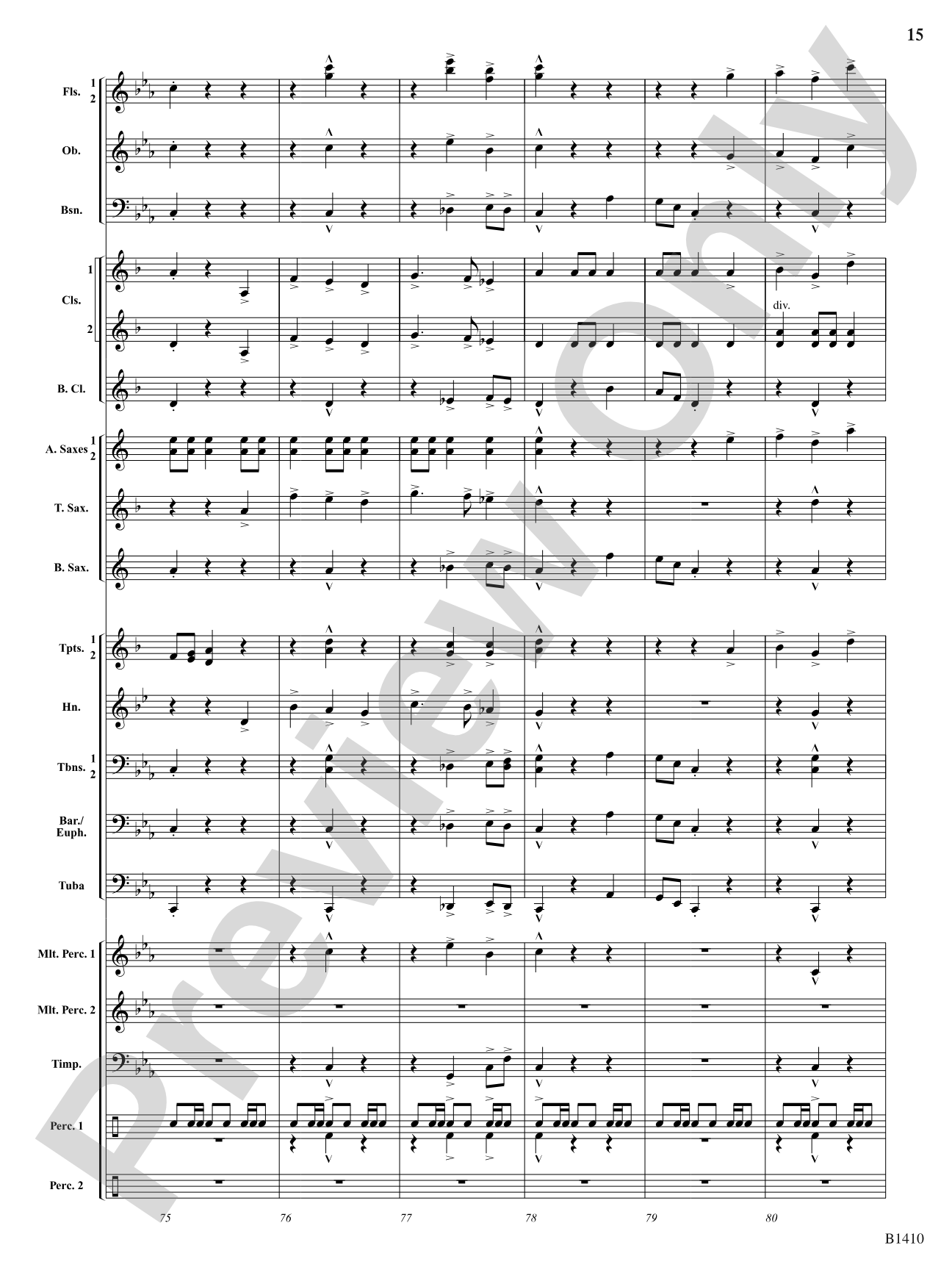 Electricity: Concert Band Conductor Score & Parts